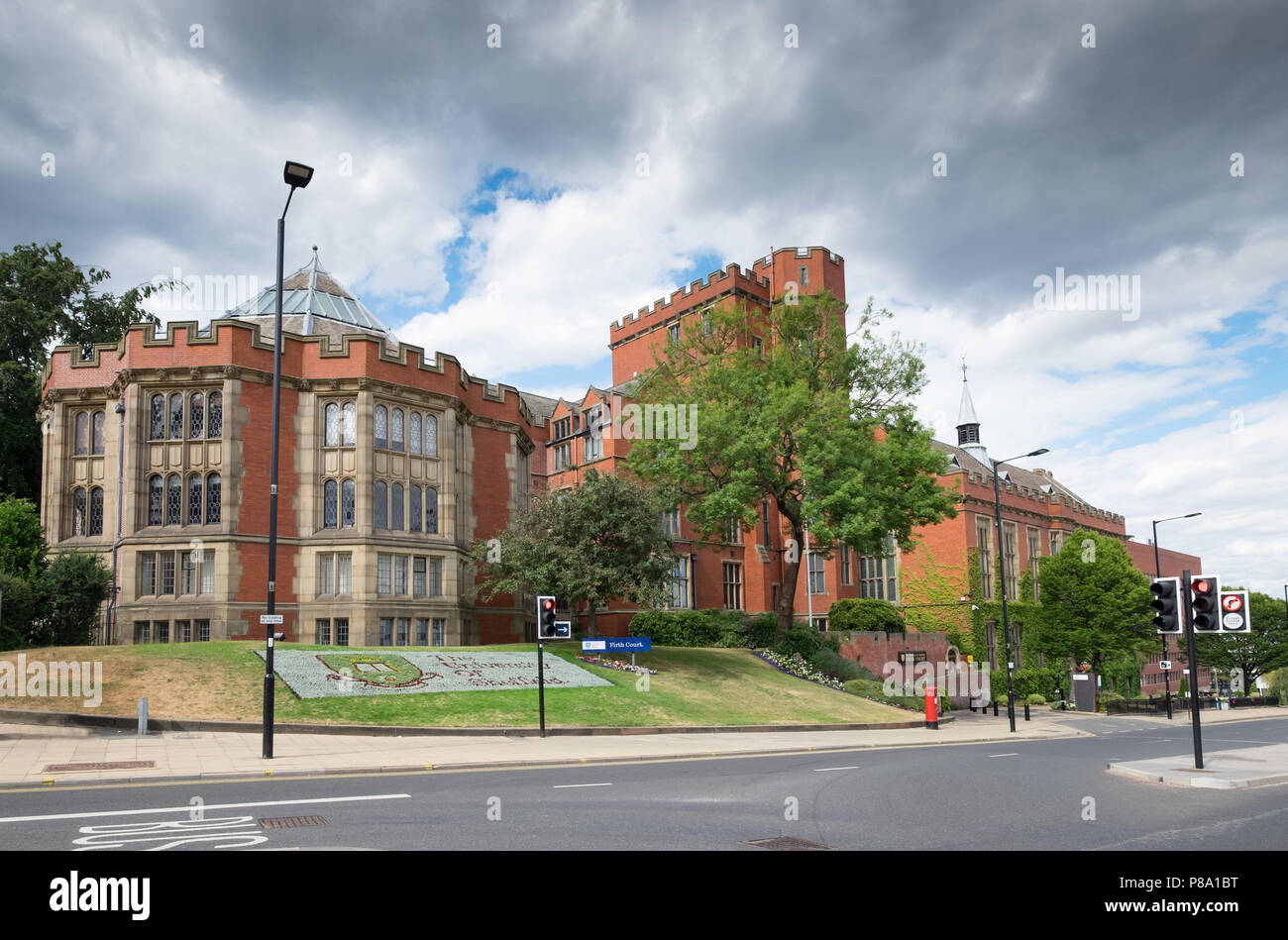 L'Università di Sheffield, Firth corte. Foto Stock