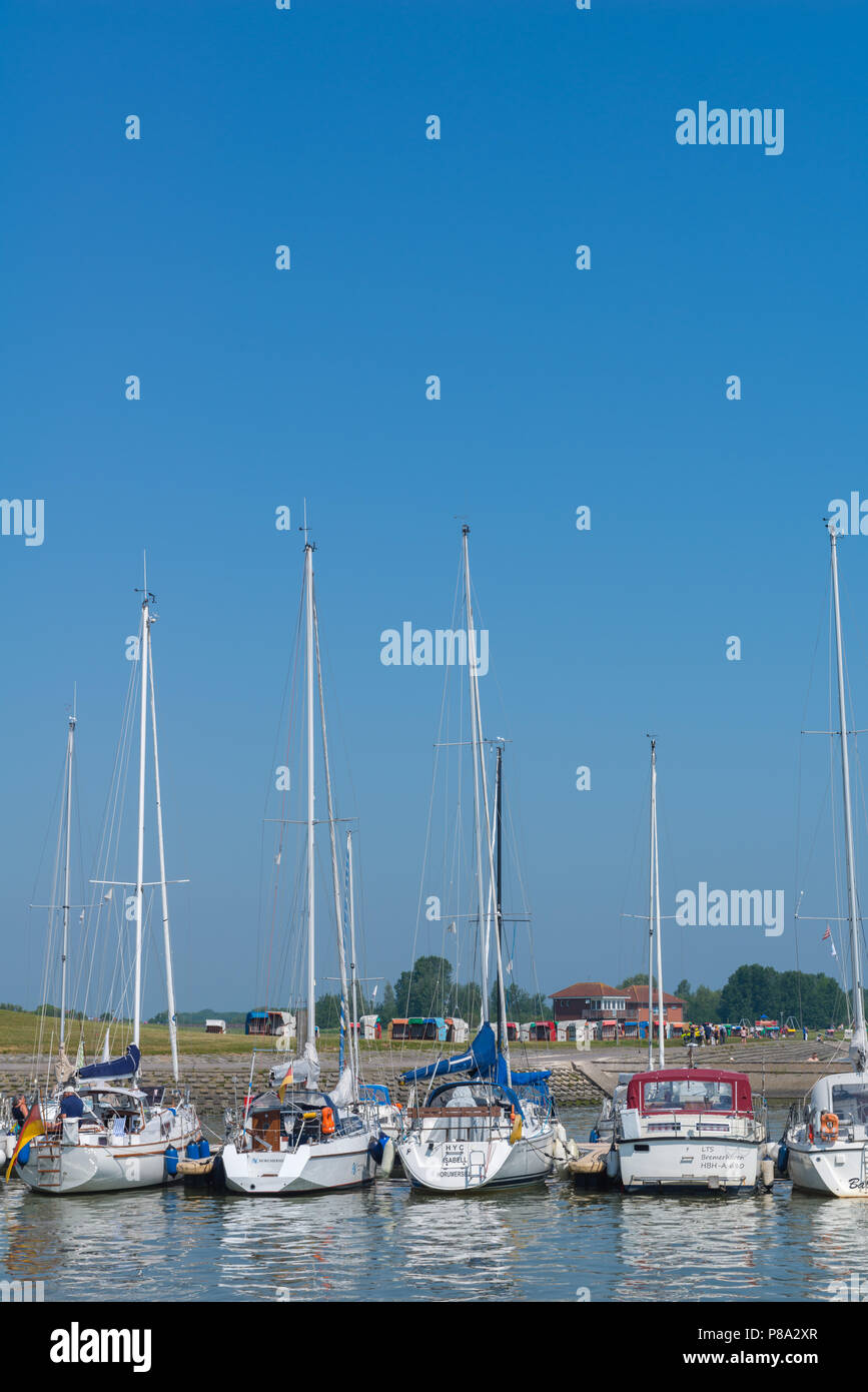 Marina di Horumersiel, Mare del Nord Frisia orientale, Bassa Sassonia, Germania, Europa Foto Stock