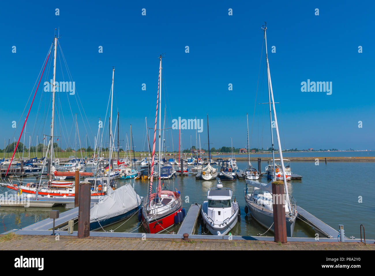 Marina di Horumersiel, Mare del Nord Frisia orientale, Bassa Sassonia, Germania, Europa Foto Stock