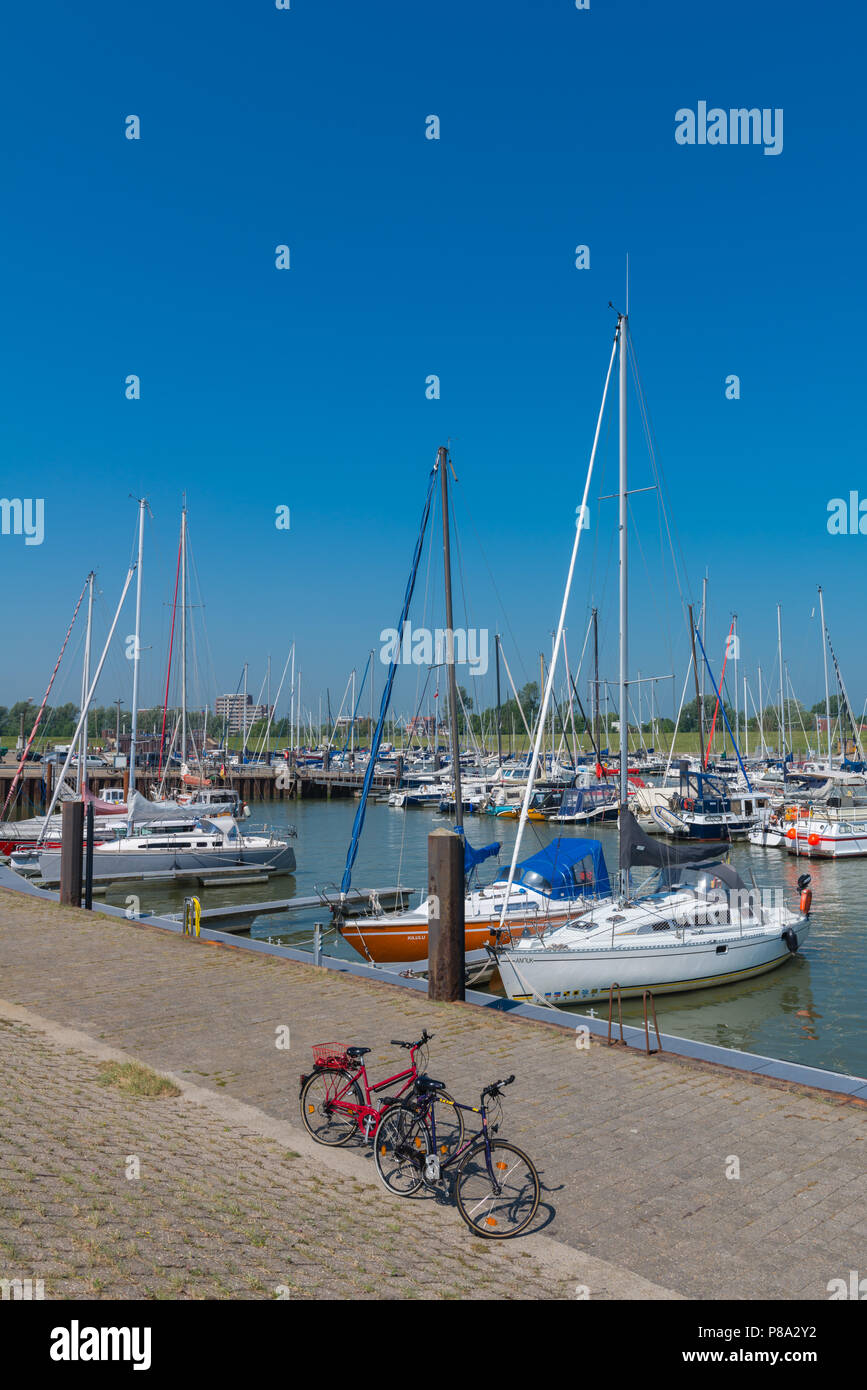 Marina di Horumersiel, Mare del Nord Frisia orientale, Bassa Sassonia, Germania, Europa Foto Stock
