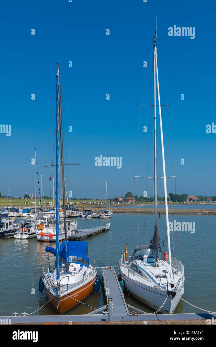 Marina di Horumersiel, Mare del Nord Frisia orientale, Bassa Sassonia, Germania, Europa Foto Stock