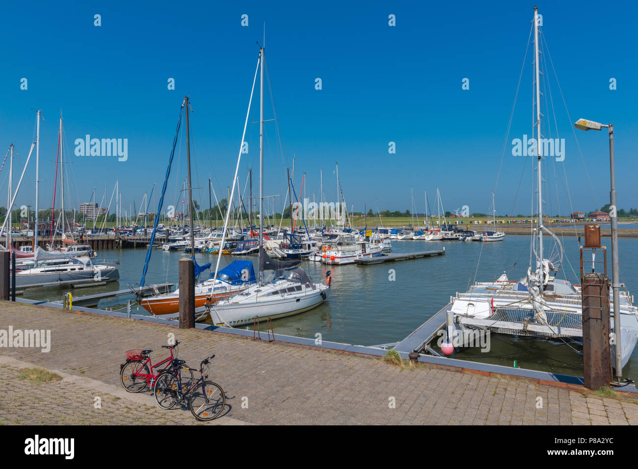 Marina di Horumersiel, Mare del Nord Frisia orientale, Bassa Sassonia, Germania, Europa Foto Stock