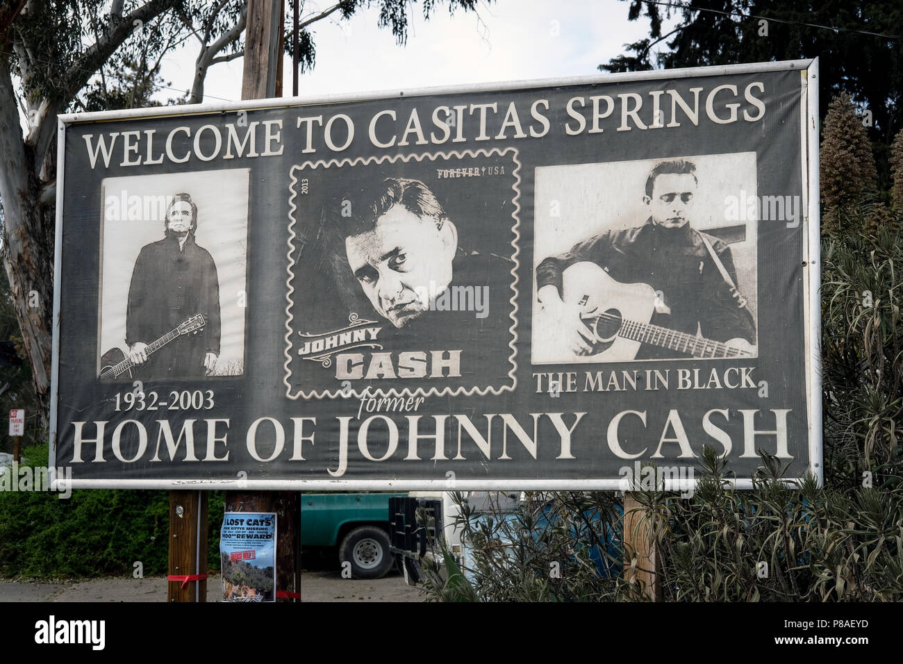 Johnny Cash Accedi Casitas molle, CA Foto Stock