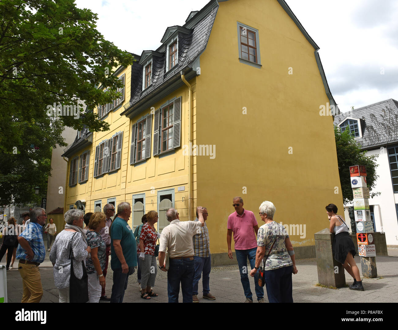 La Schiller House e museo, Schillerstrasse, Weimar, Turingia, Germania, Europa Foto Stock