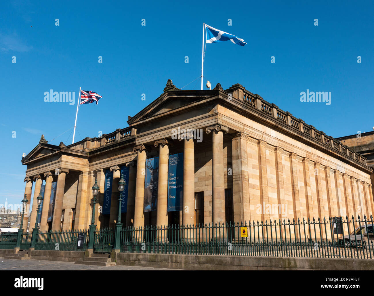 Esterno della Scottish National Gallery Art Museum di Edimburgo, Scozia, Regno Unito Foto Stock