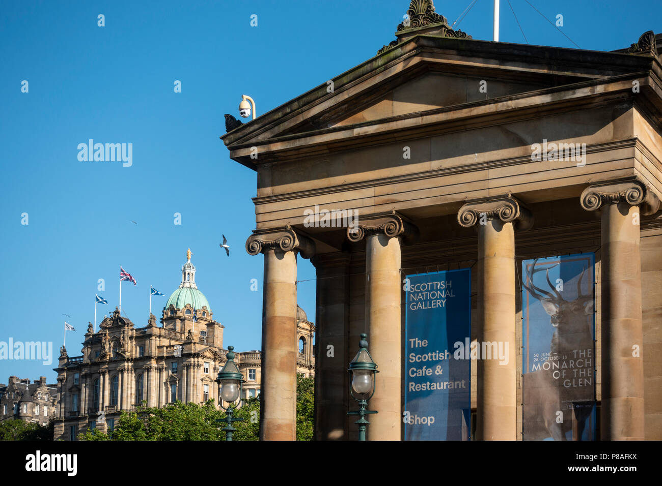 Esterno della Scottish National Gallery Art Museum di Edimburgo, Scozia, Regno Unito Foto Stock