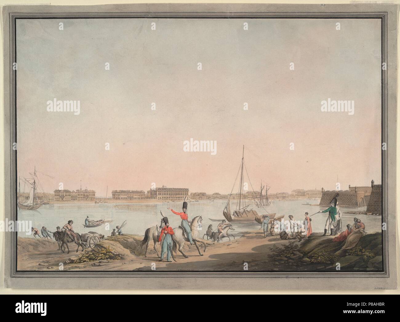 Vista di San Pietroburgo da Neva. Museo: Collezione privata. Foto Stock