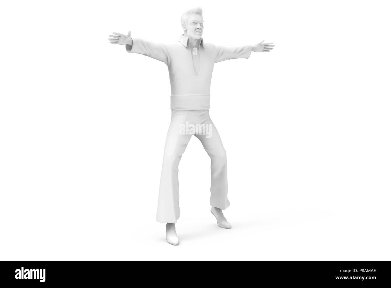 3D render famosa cantante statunitense Elvis Presley Foto Stock