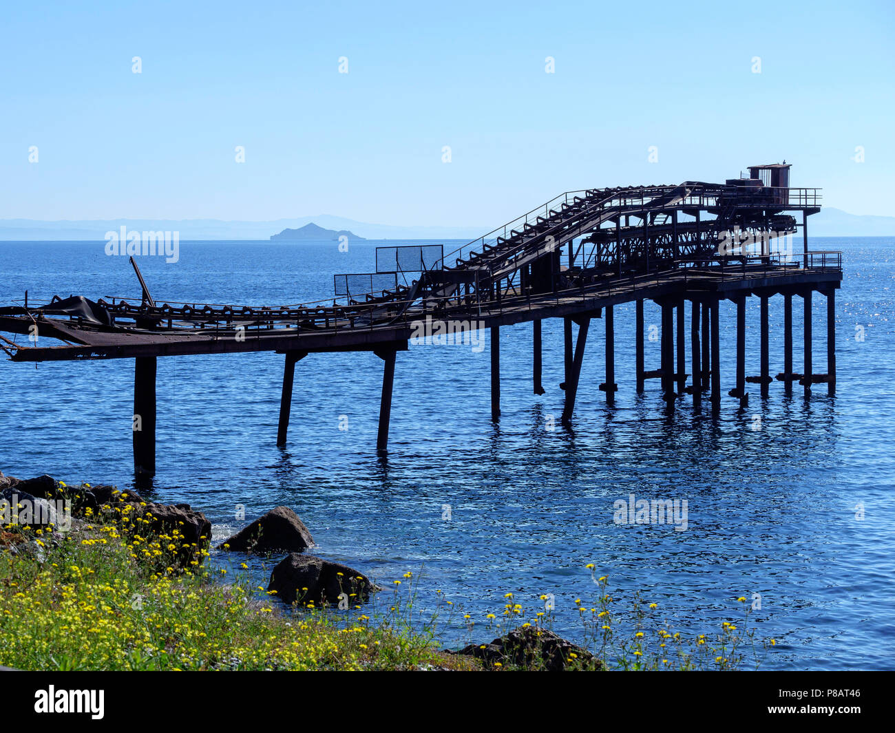 Miniera abbandonata, Rio Marina, Isola d'Elba, Regione Toscana, Provincia di Livorno, Italia, Europa Foto Stock