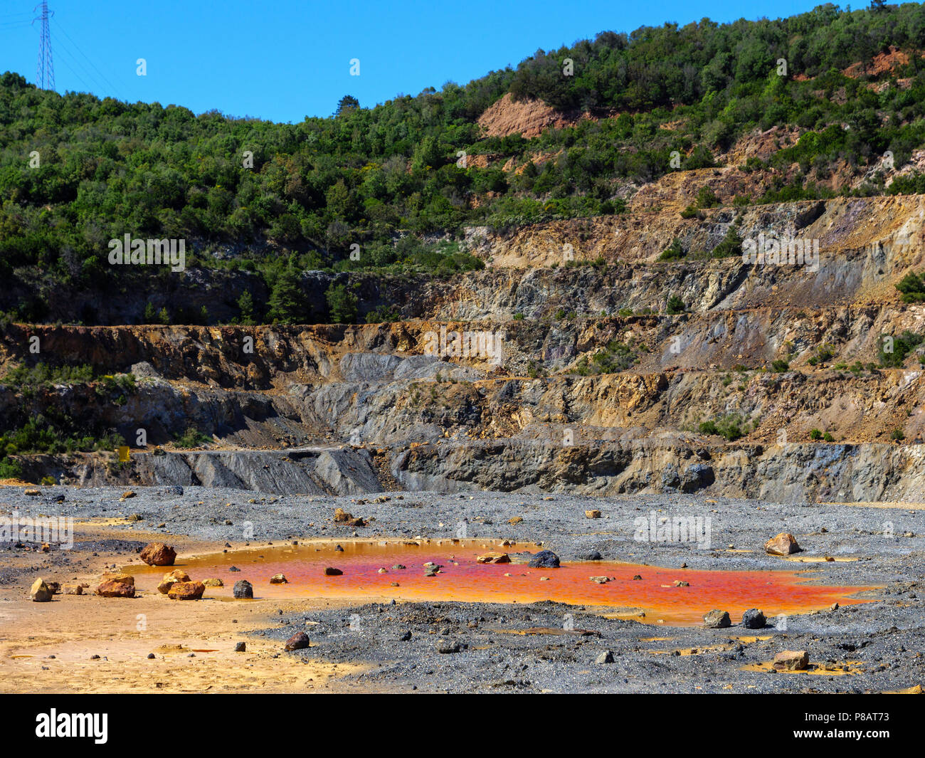 Miniera abbandonata, Rio Marina, Isola d'Elba, Regione Toscana, Provincia di Livorno, Italia, Europa Foto Stock