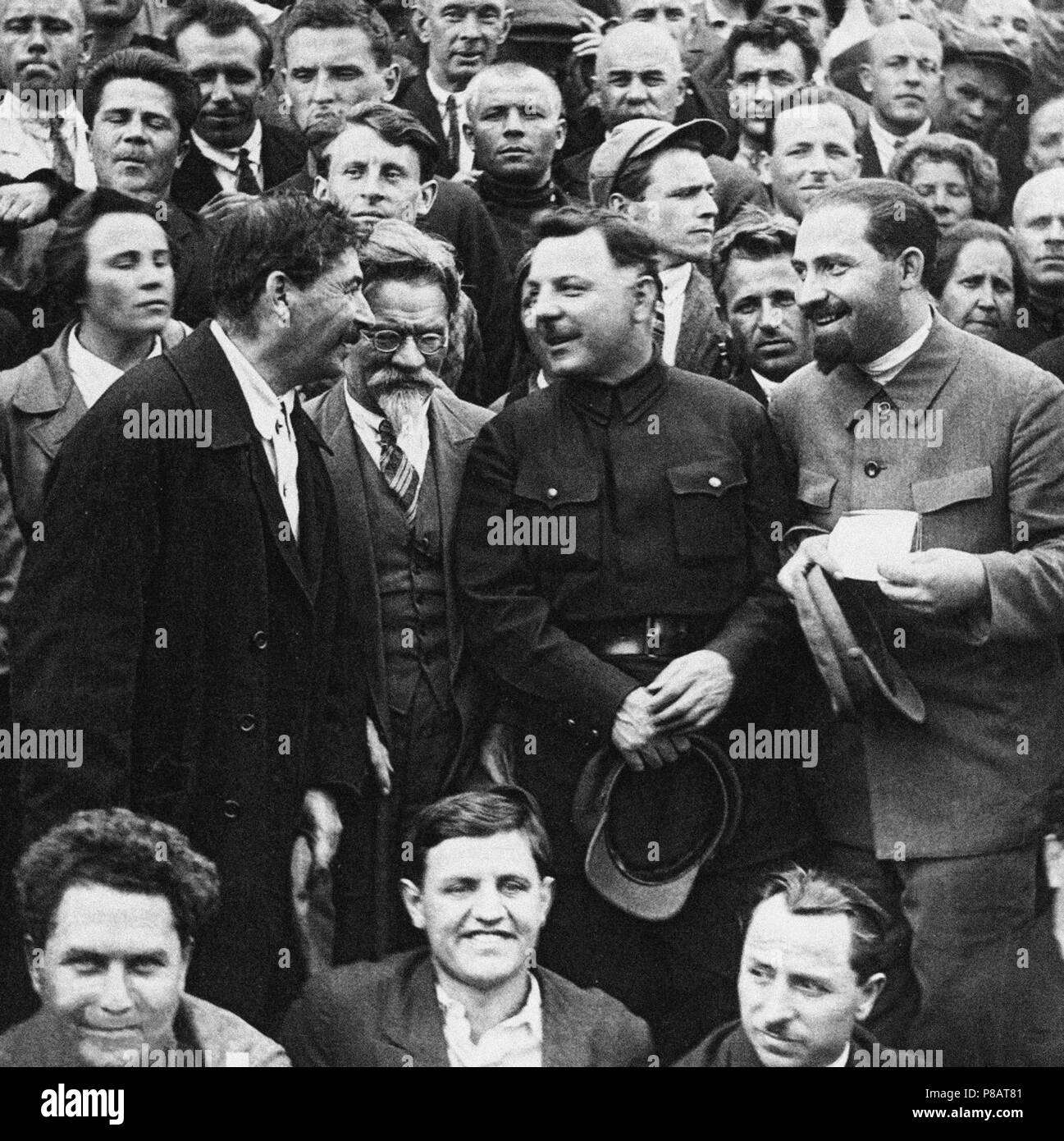 Stalin, Kalinin, Voroshilov è e Kaganovich presso il sedicesimo Congresso della CPSU. Museo: Collezione privata. Foto Stock