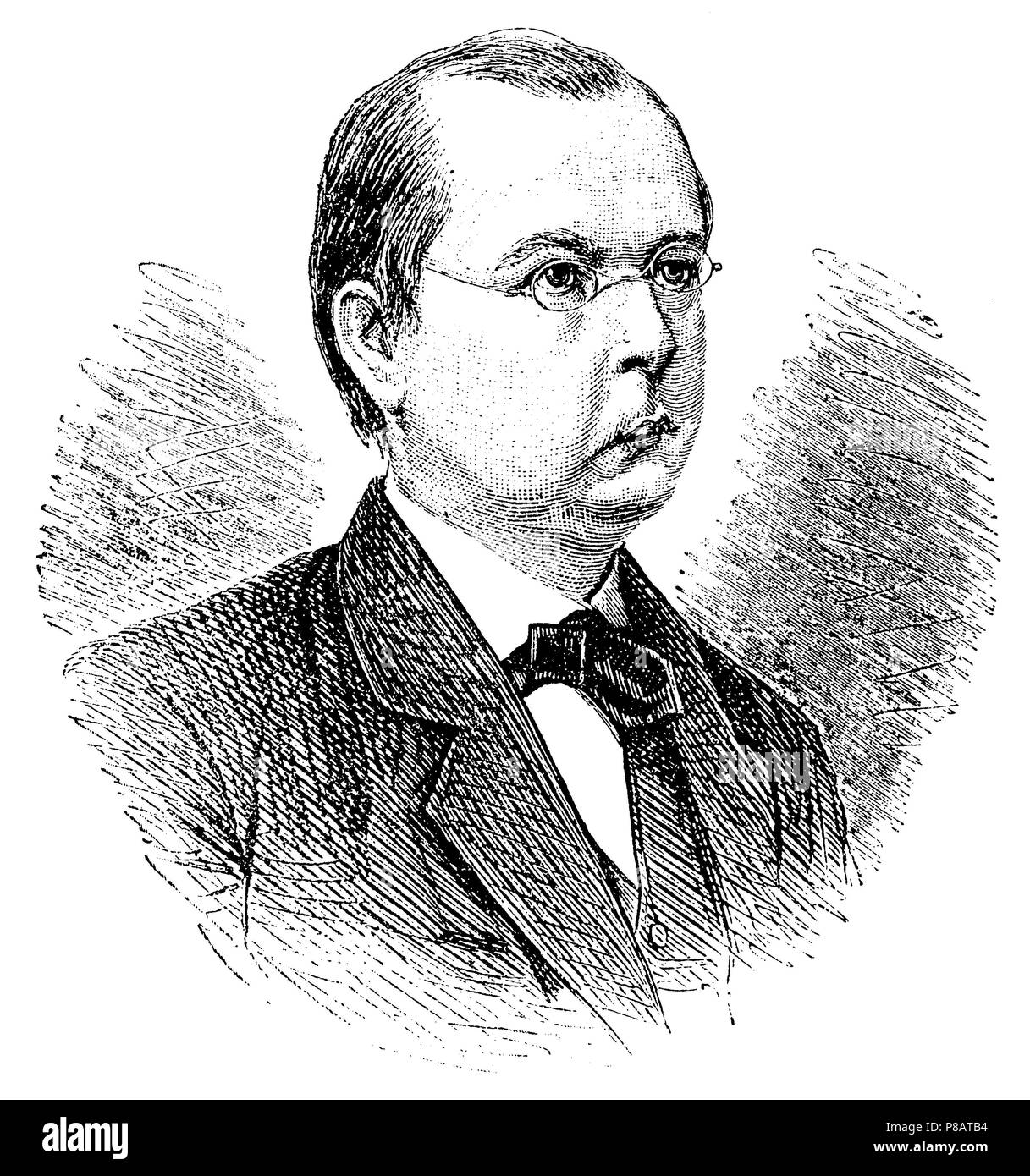 Zöllner, Karl Friedrich <1834-1882> fisico tedesco, astronomo e spiritualista, Foto Stock