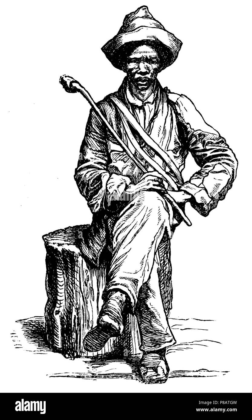 Vecchio 'Hottentot' uomo di Cape Colony, 1904 Foto Stock