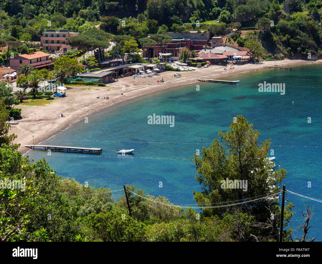 Spiaggia Spiaggia di Bagnaia, Elba, Regione Toscana, Provincia di Livorno, Italia, Europa Foto Stock