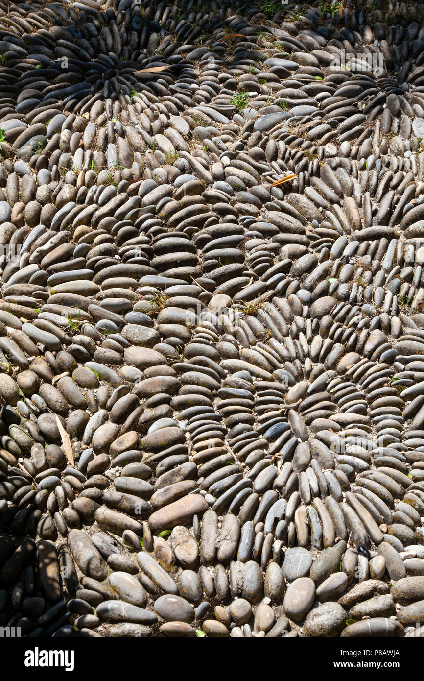 Pietra ornamentale percorso in un museo di arte in Provenza, Francia Foto Stock