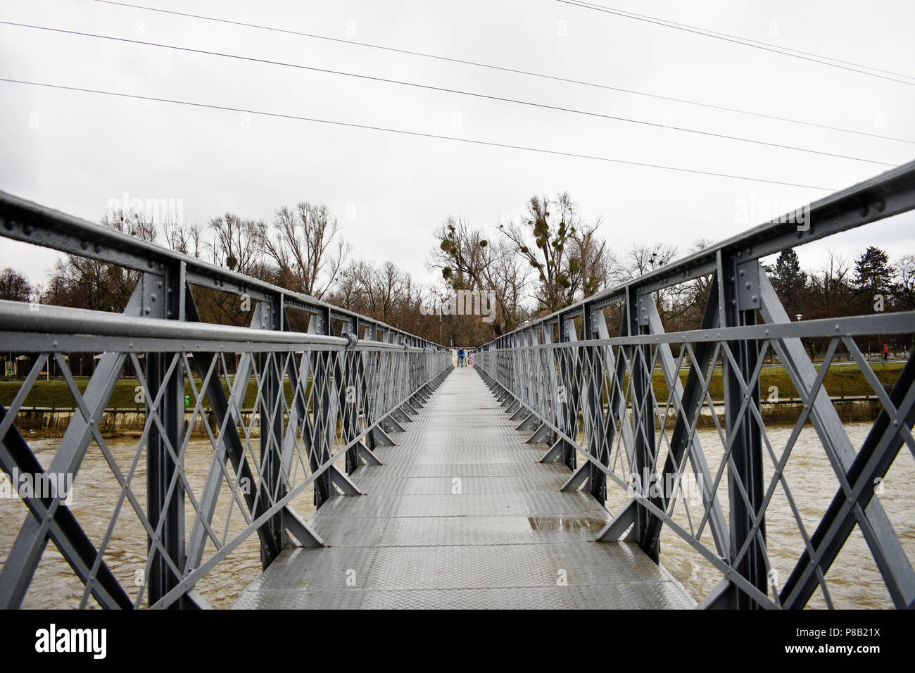 Ponte in acciaio Foto Stock