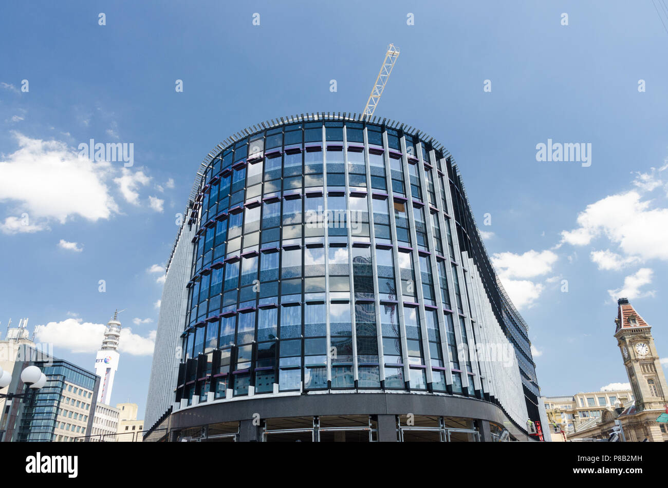 Su larga scala e di riqualificazione di progetti di costruzione nel centro della città di Birmingham Foto Stock