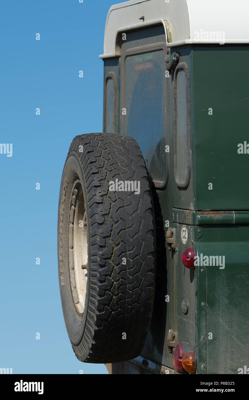 Parte posteriore del landrover defender Foto Stock