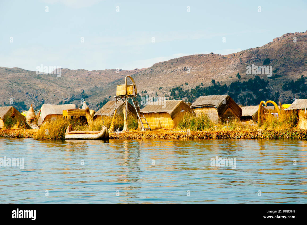 Isole Uros - Lago Titicaca - Perù Foto Stock