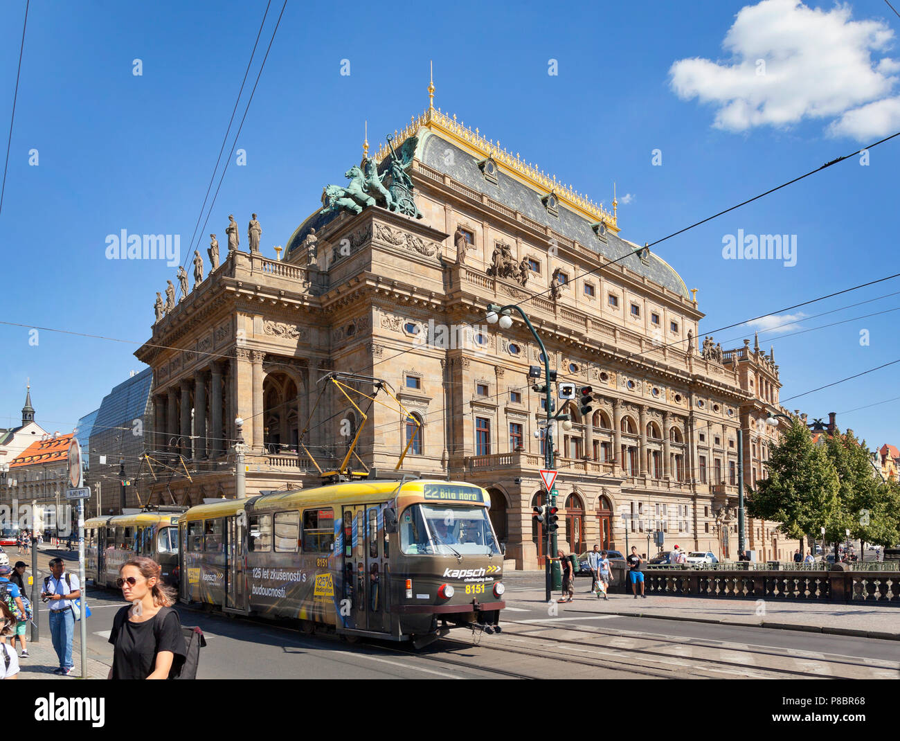 Teatro Nazionale di Praga Città Vecchia Repubblica Ceca Foto Stock