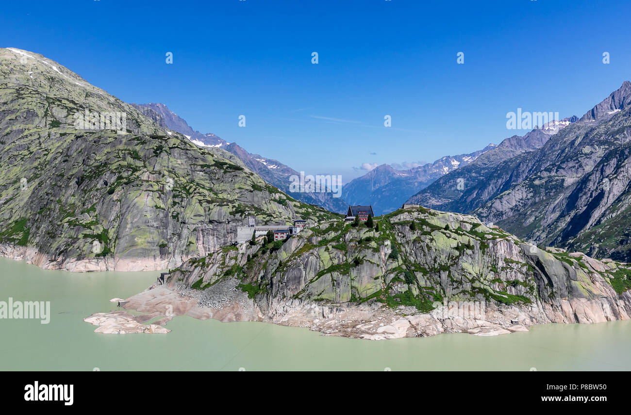 Hotel Grimsel Hospiz vicino al Passo del Grimsel, Grimselpass, Svizzera Foto Stock