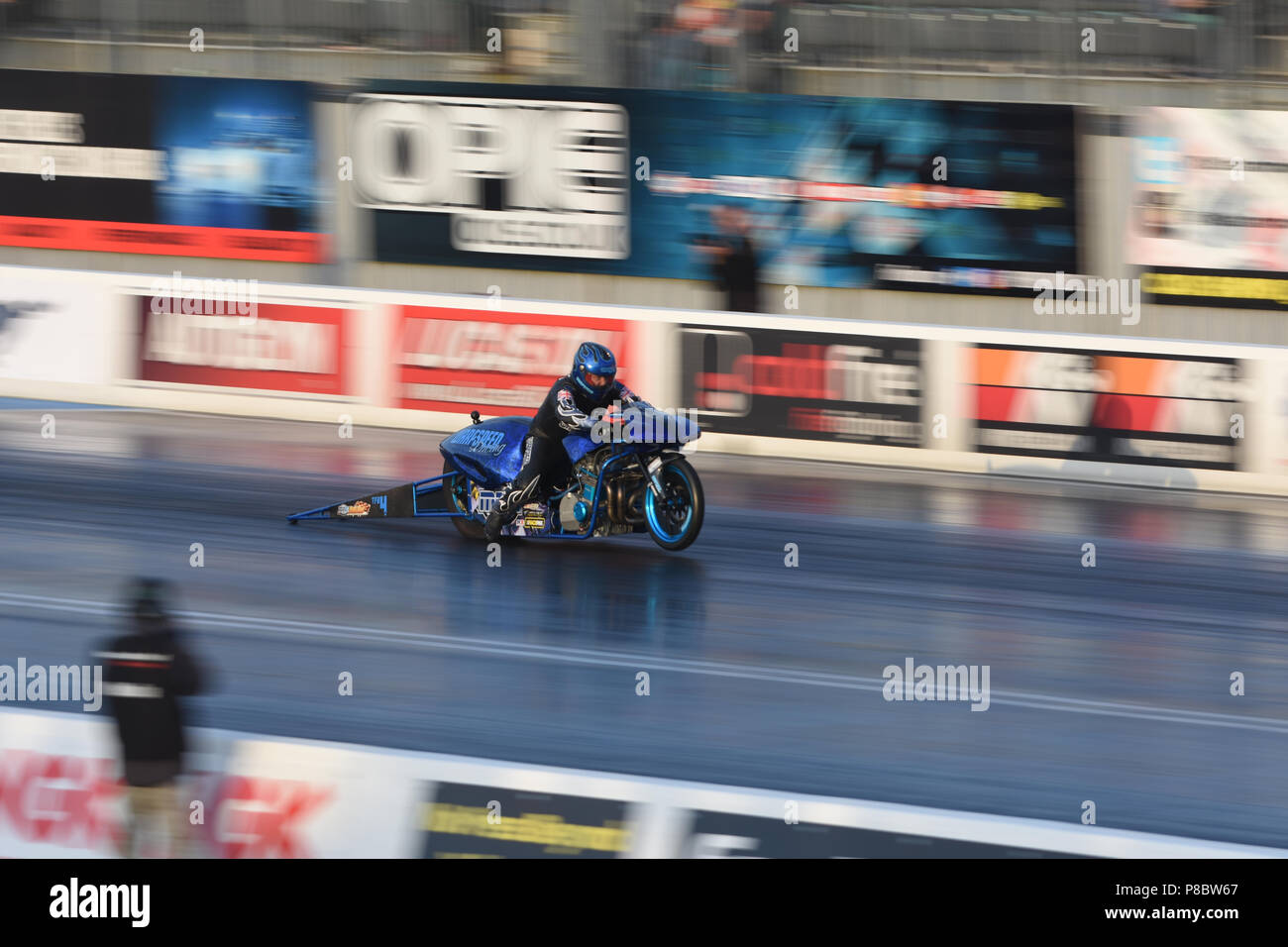 Drag racing al Santa pod raceway Foto Stock