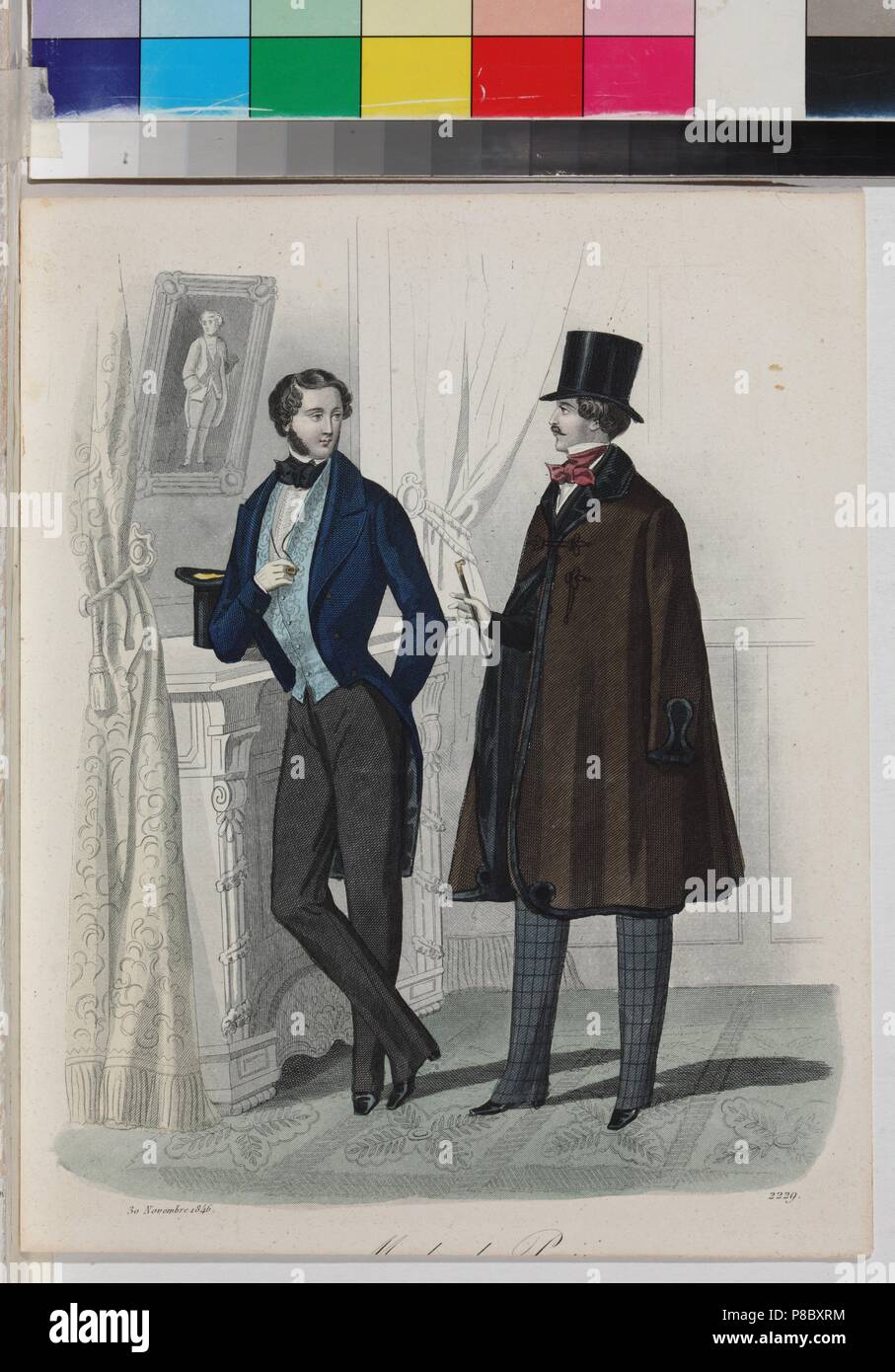 Colleghi del Fashion 1846. Museo: I. Turgenev Memorial Museum di Mosca. Foto Stock