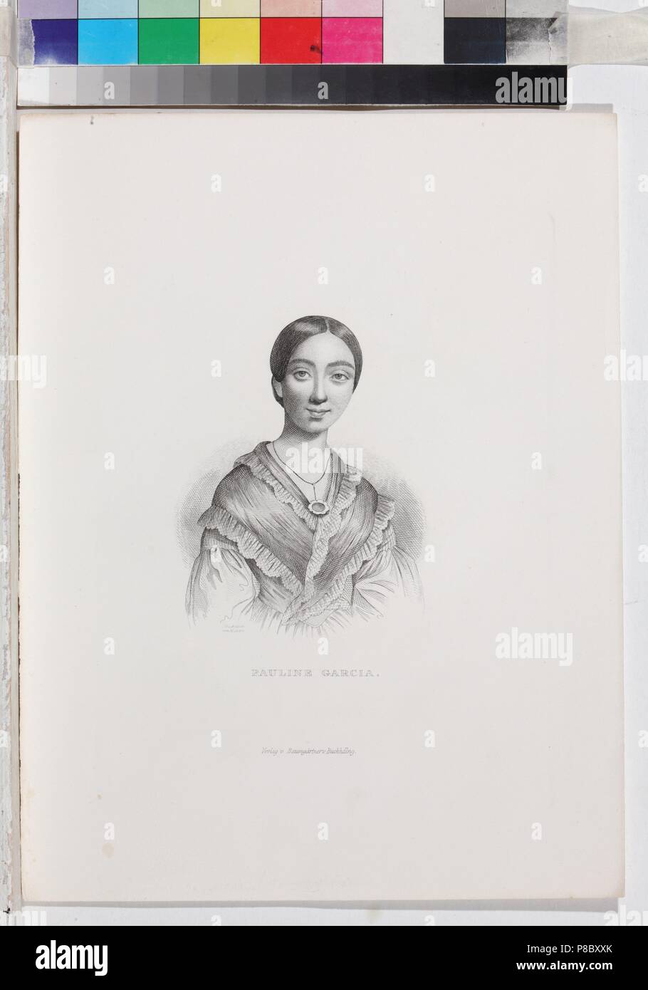 Ritratto del cantante e compositrice Pauline Viardot (1821-1910). Museo: I. Turgenev Memorial Museum di Mosca. Foto Stock