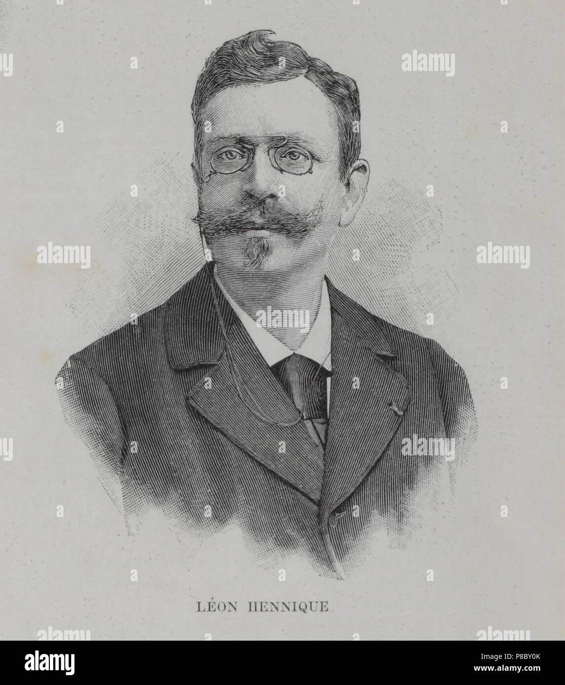 Ritratto di autore Léon Hennique (1850-1935). Museo: I. Turgenev Memorial Museum di Mosca. Foto Stock