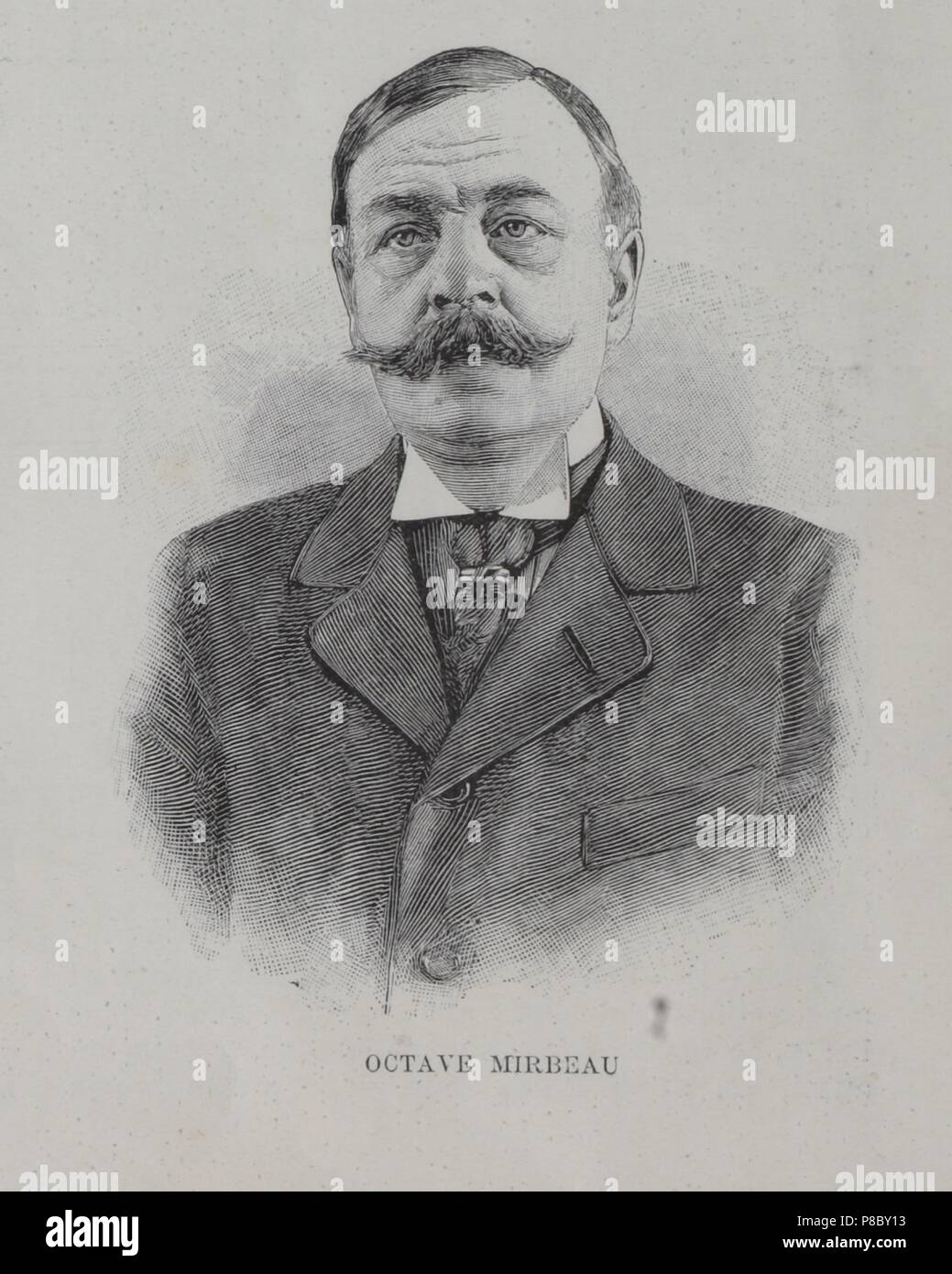 Ritratto di Octave Mirbeau (1848-1917). Museo: I. Turgenev Memorial Museum di Mosca. Foto Stock