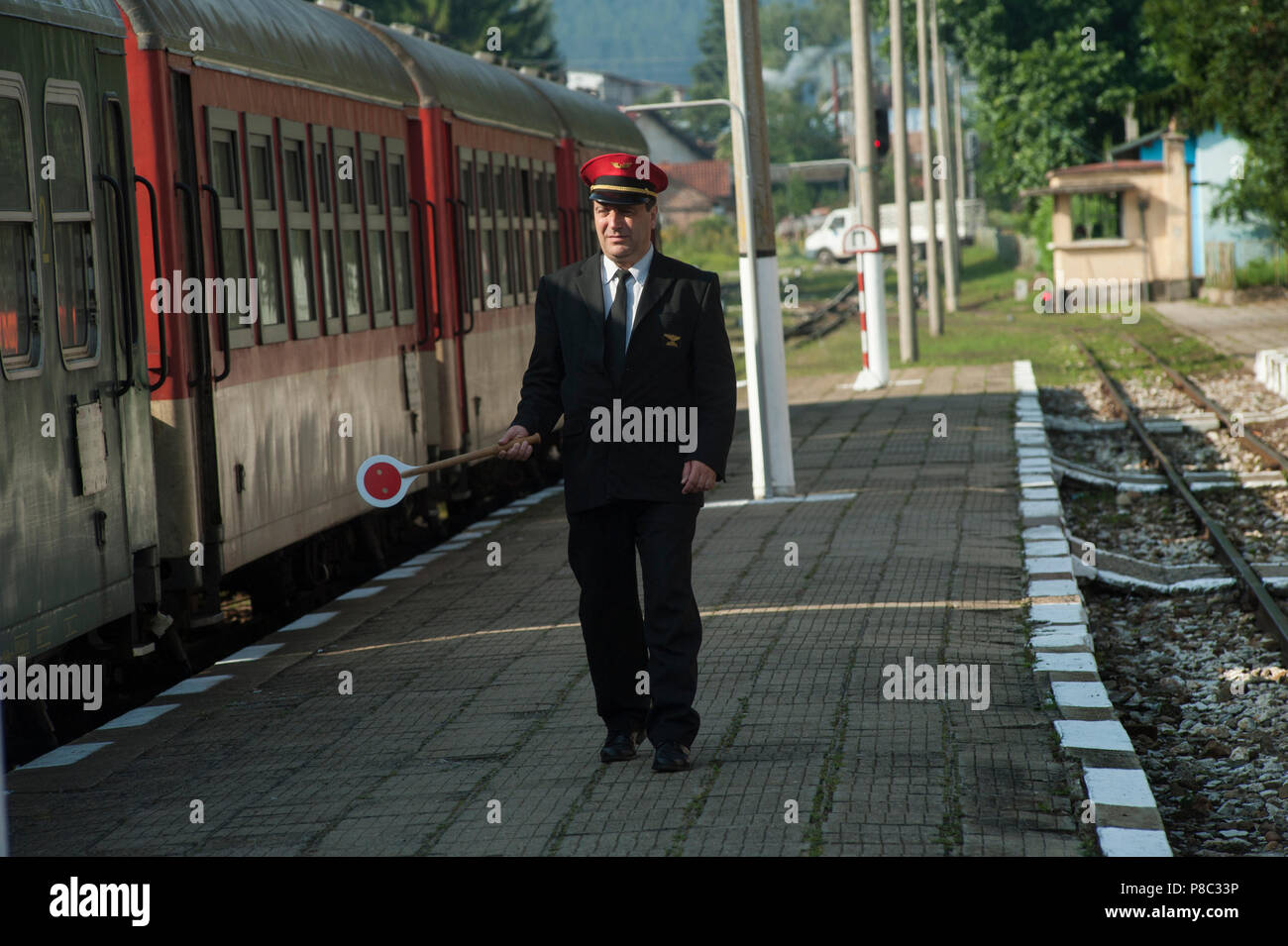Viaggiare in treno la Bulgaria, Balcani, Foto Stock
