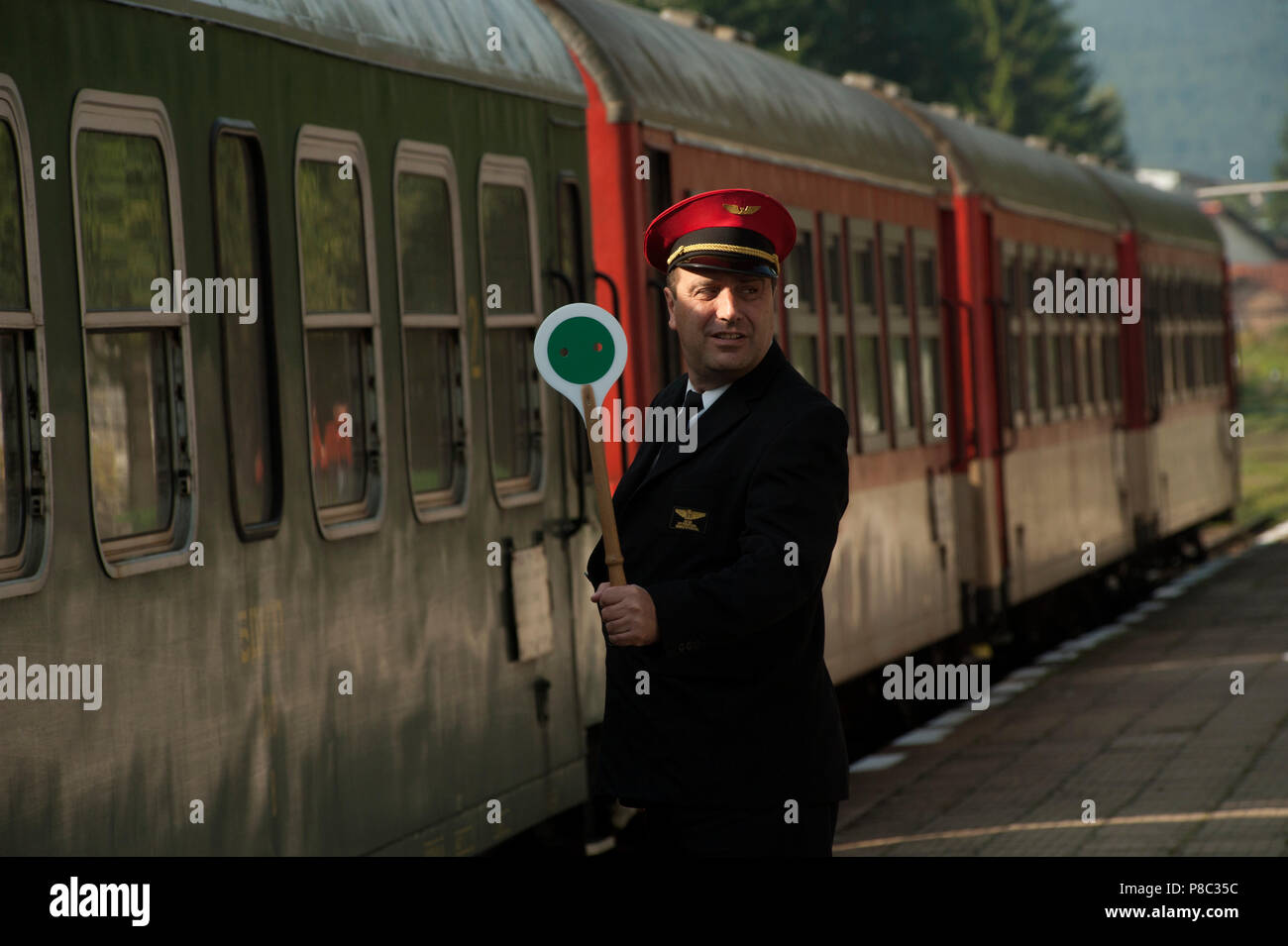 Viaggiare in treno la Bulgaria, Balcani, Foto Stock