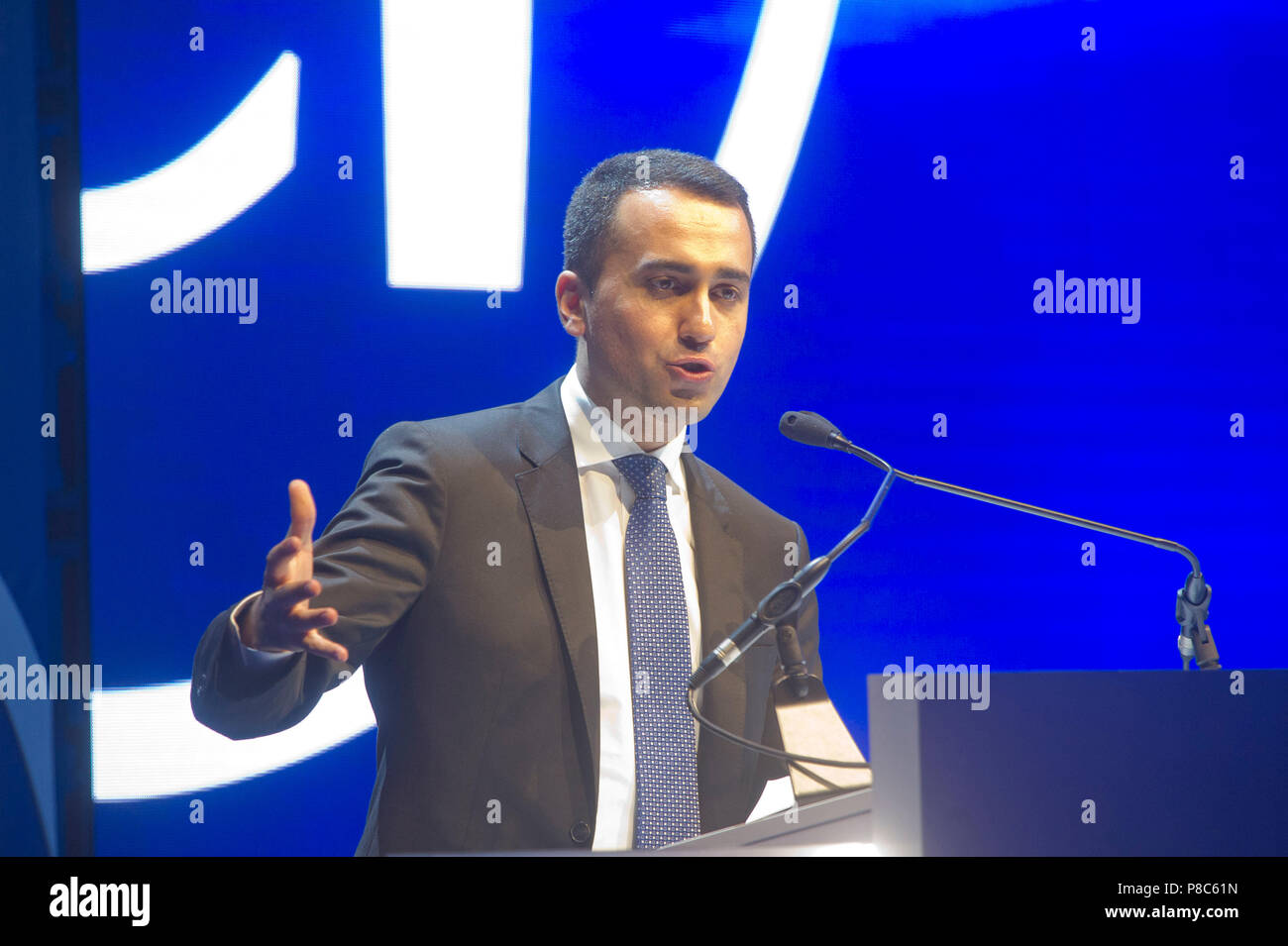 Italia, Roma, Luigi Di Maio, leader di cinque stelle di movimento (M5S), il Vicepresidente del Consiglio dei Ministri della Repubblica italiana a partire dal 2018. Foto Stock