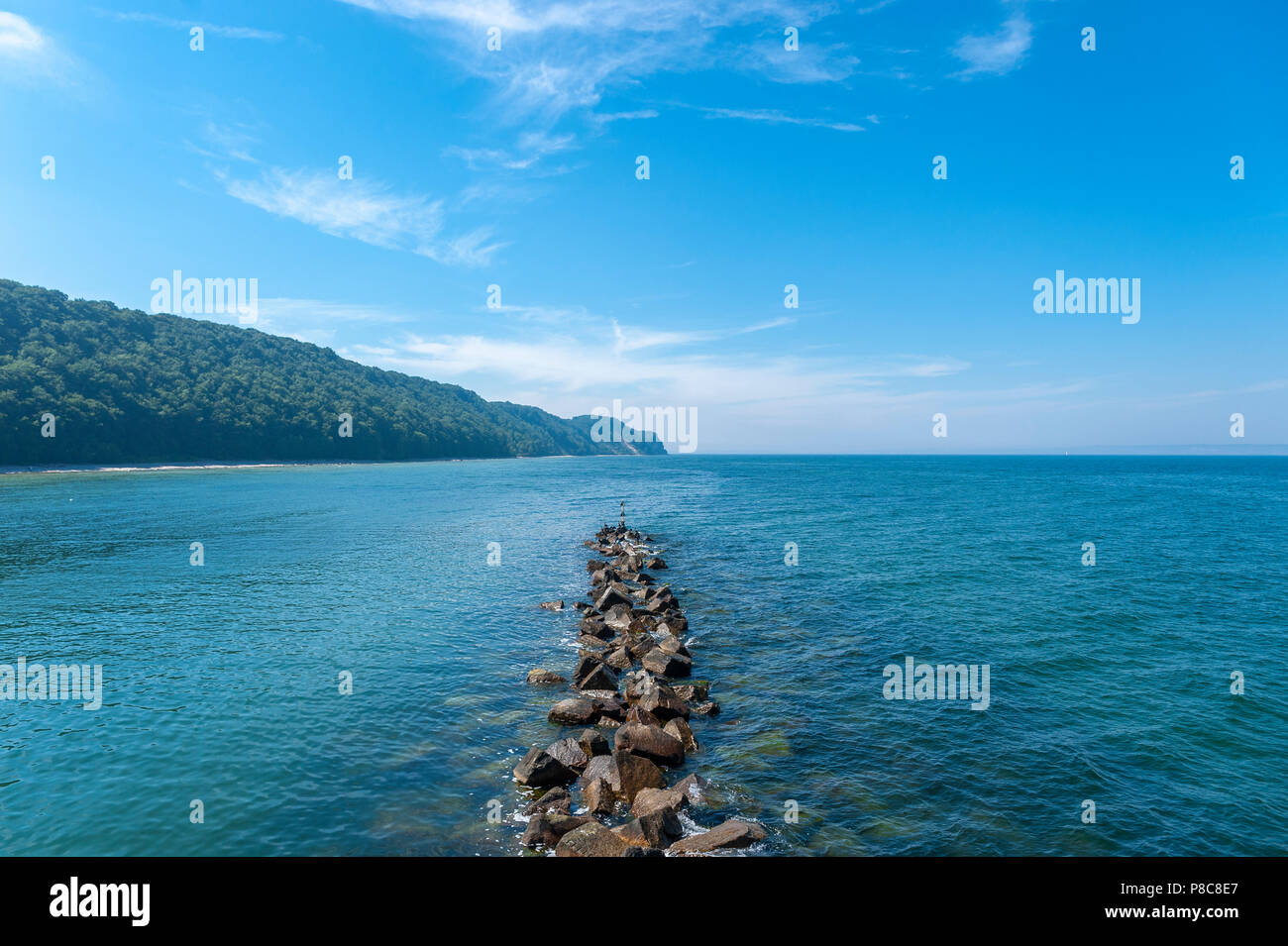 Costa in Sellin, Rügen, Meclenburgo-Pomerania Occidentale, Deutschland, Europa Foto Stock