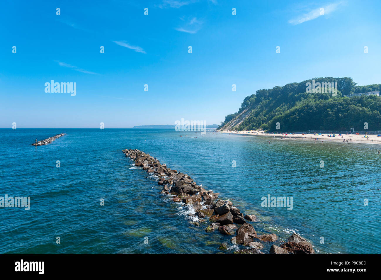 Costa in Sellin, Rügen, Meclenburgo-Pomerania Occidentale, Deutschland, Europa Foto Stock