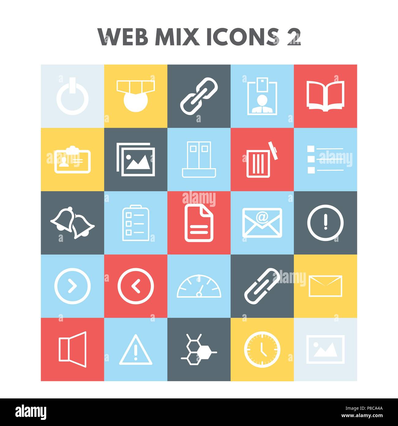 Mix Web icone - per il web design e applicazione di interfaccia, utile anche per infographics. Illustrazione Vettoriale. Illustrazione Vettoriale