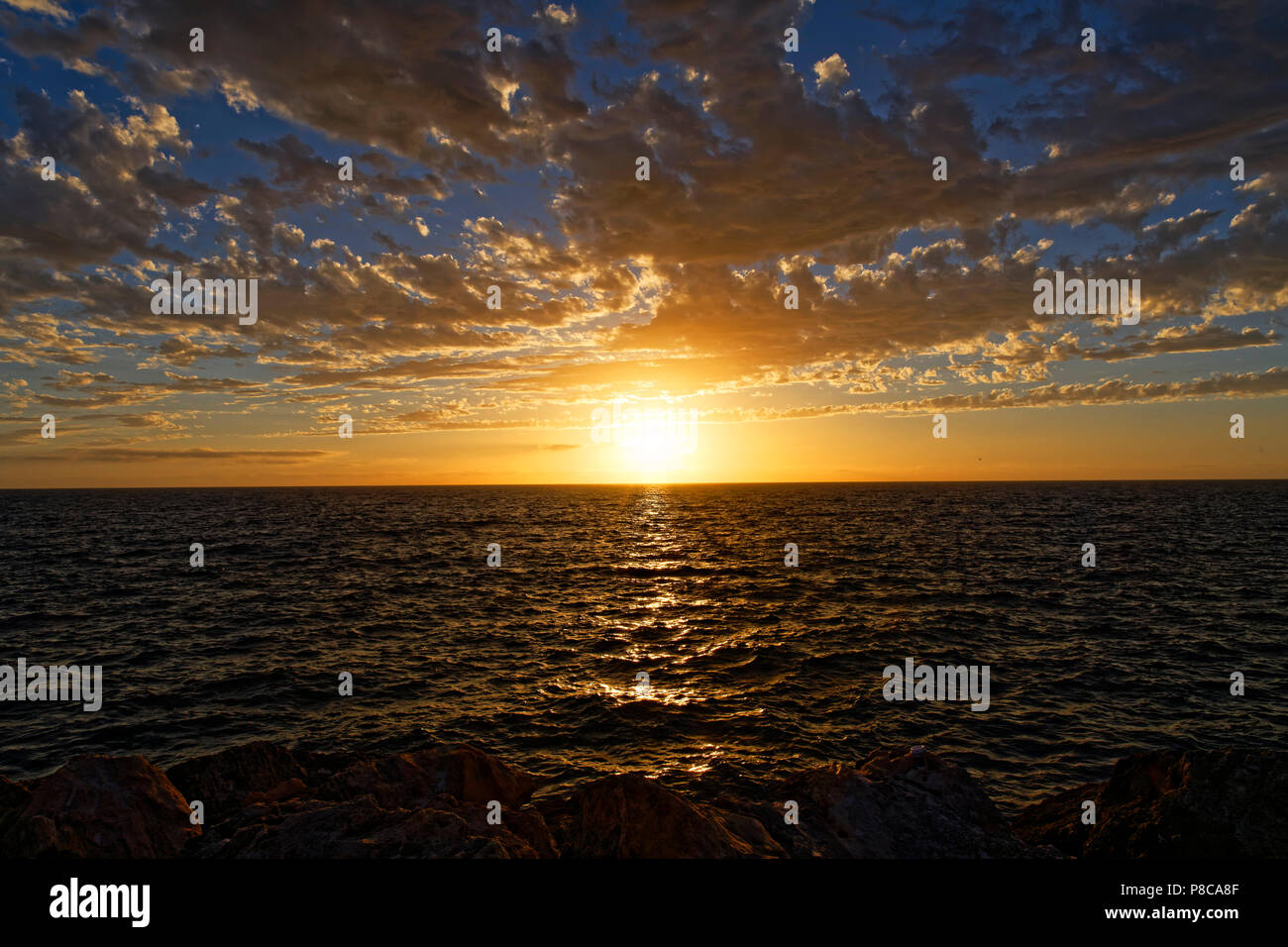 Tramonto australiano WA Foto Stock