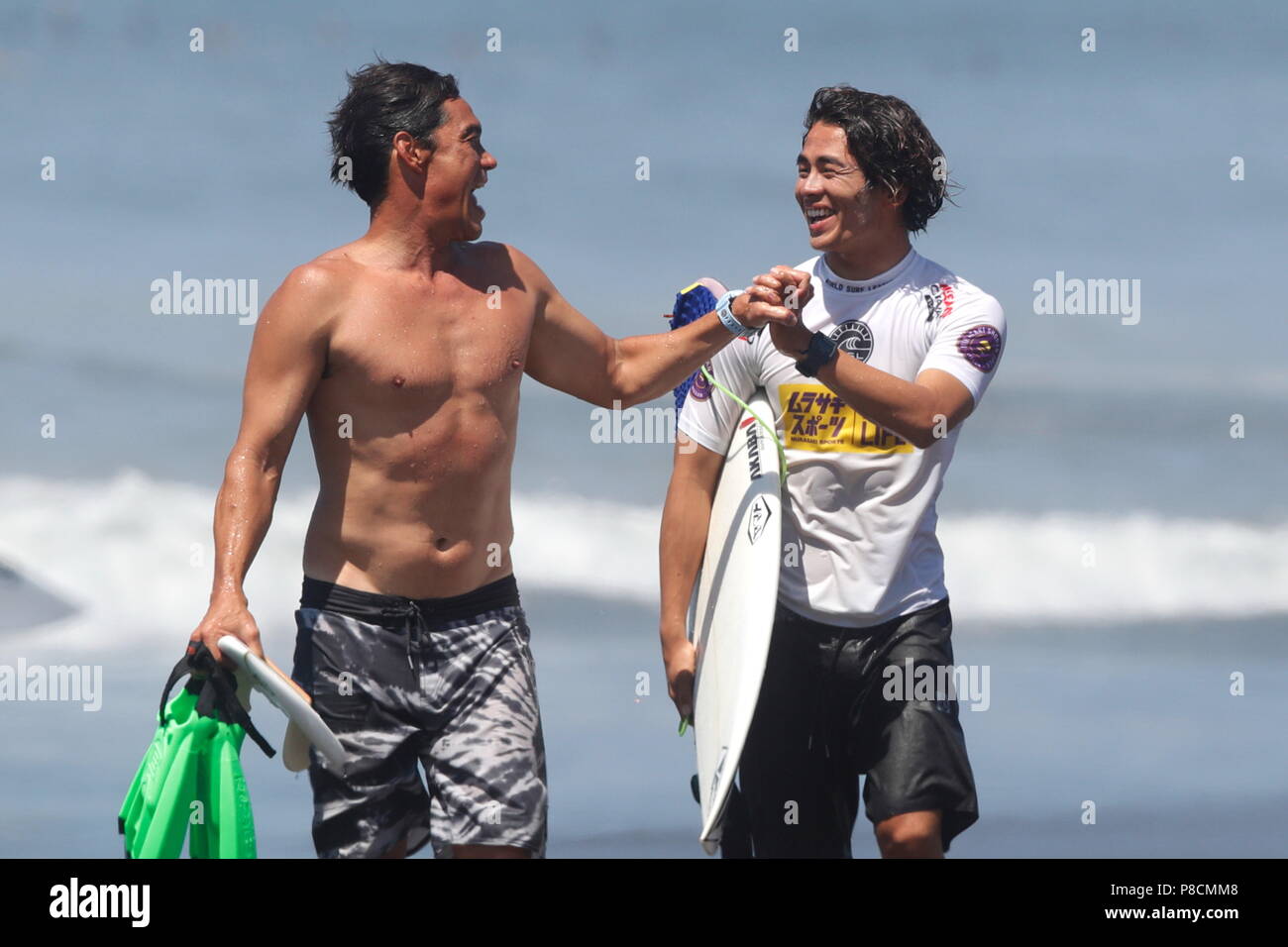 Kaigan Kugenuma, Kanagawa, Giappone. 10 Luglio, 2018. Guy Sato (JPN), 10 luglio 2018 - Surf : Mondo Surf League (WSL), Murasaki Shonan Open 2018 Kaigan Kugenuma, Kanagawa, Giappone. Credito: Sho Tamura AFLO/sport/Alamy Live News Foto Stock