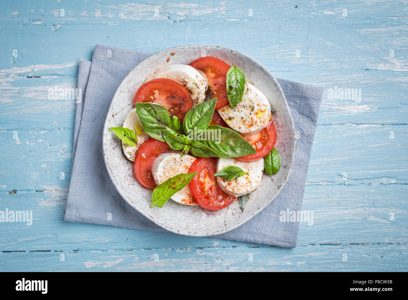 Insalata Caprese top Foto Stock