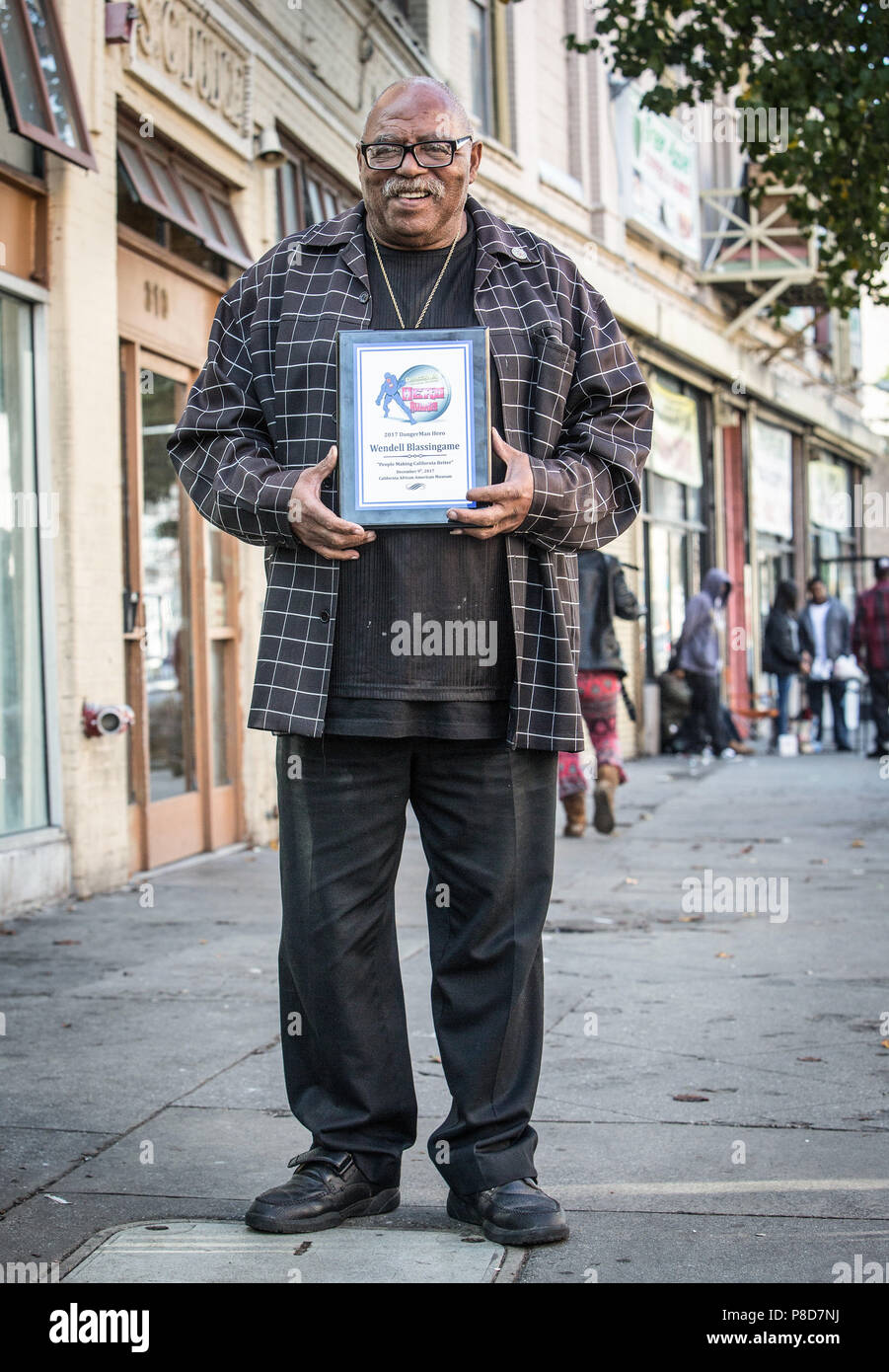 Wendell Blassingame Santo di Skid Row a Los Angeles Foto Stock