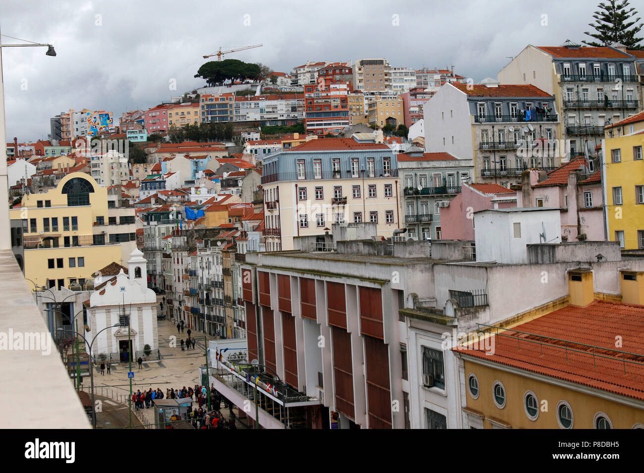 Impressionen: Martim Moniz, Lisbona, Portogallo. Foto Stock