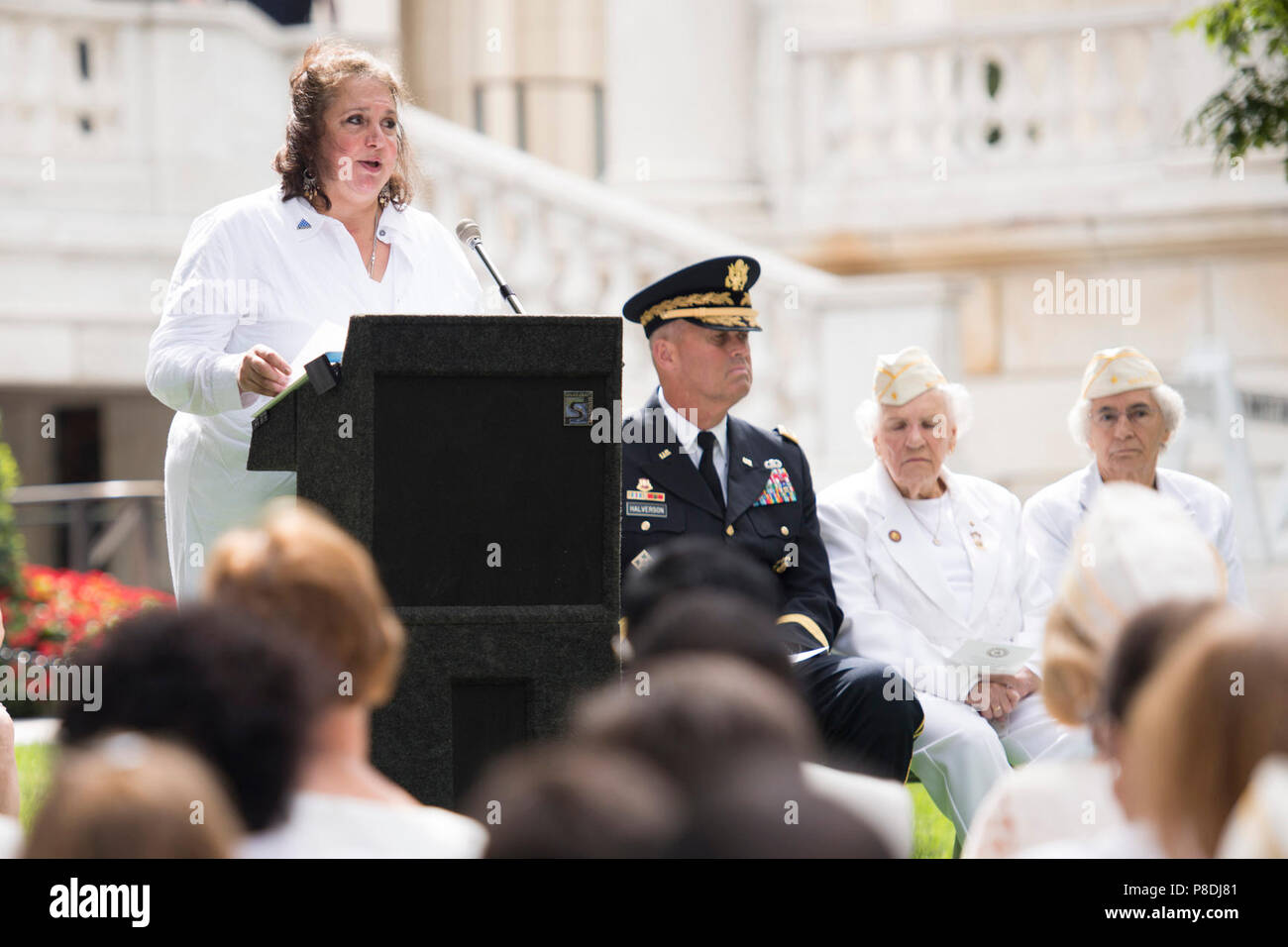 Settantacinquesimo celebrazione annuale della stella d'oro madre Domenica è tenuto in Al Cimitero Nazionale di Arlington (21191014463). Foto Stock