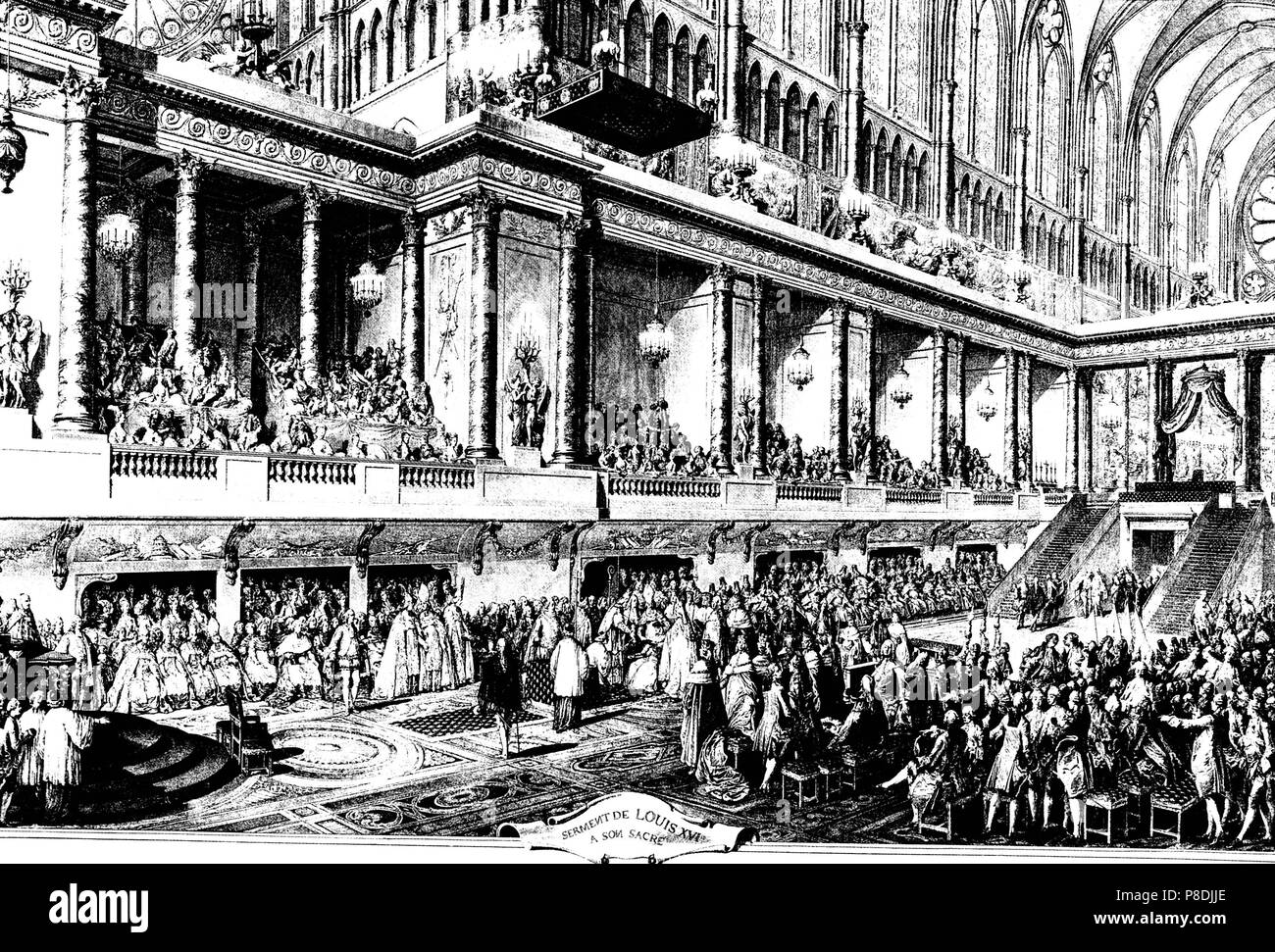 L incoronazione di Luigi XVI. Museo: Stato A. Museo di Belle Arti Puskin di Mosca. Foto Stock