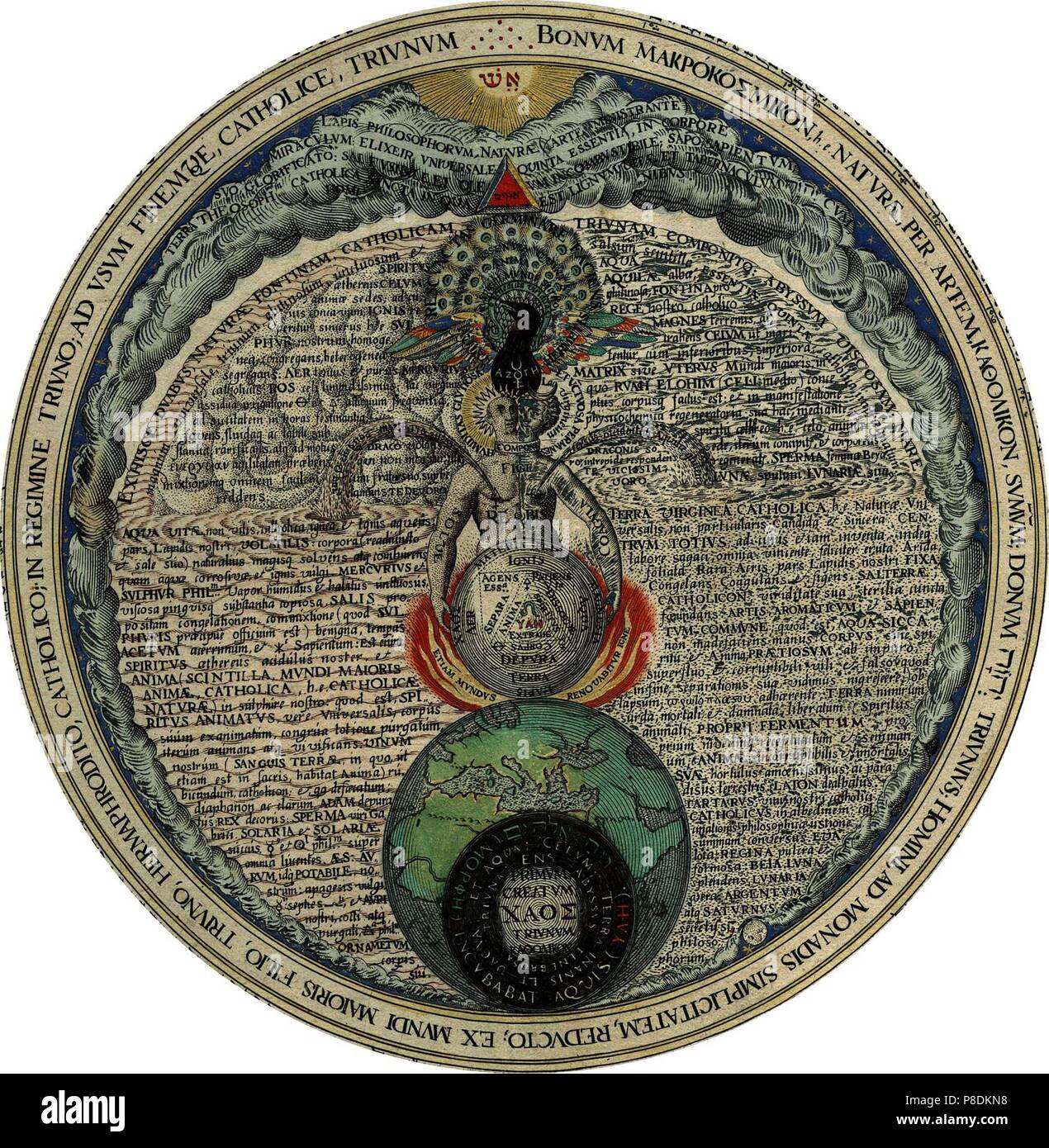 Ermafroditi. Illustrazione del libro "Amphitheatrum Sapientiae Aeternae' da H. Khunrath. Museo: Collezione privata. Foto Stock