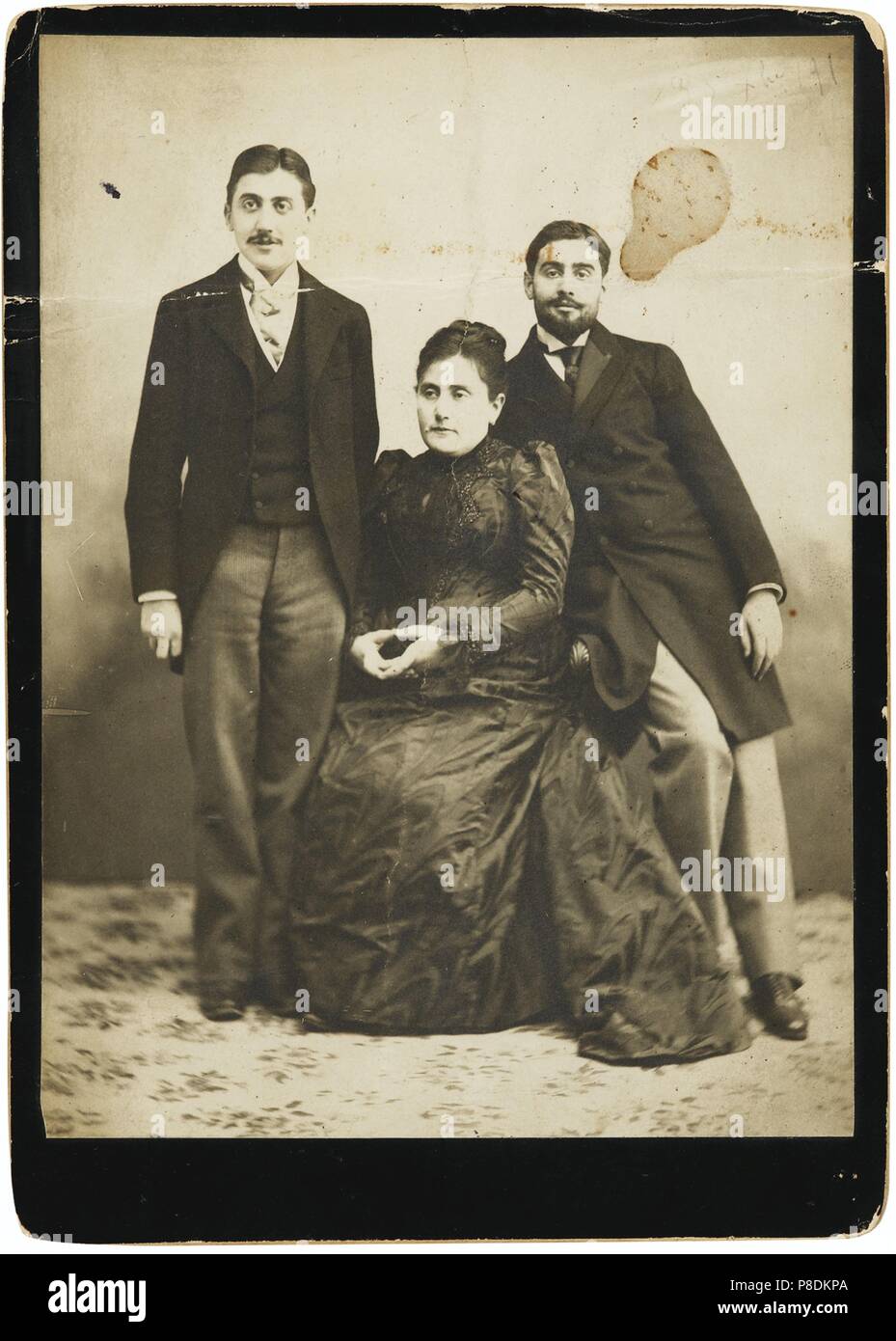 Jeanne Proust née Weil e i suoi due figli Marcel e Robert. Museo: Collezione privata. Foto Stock