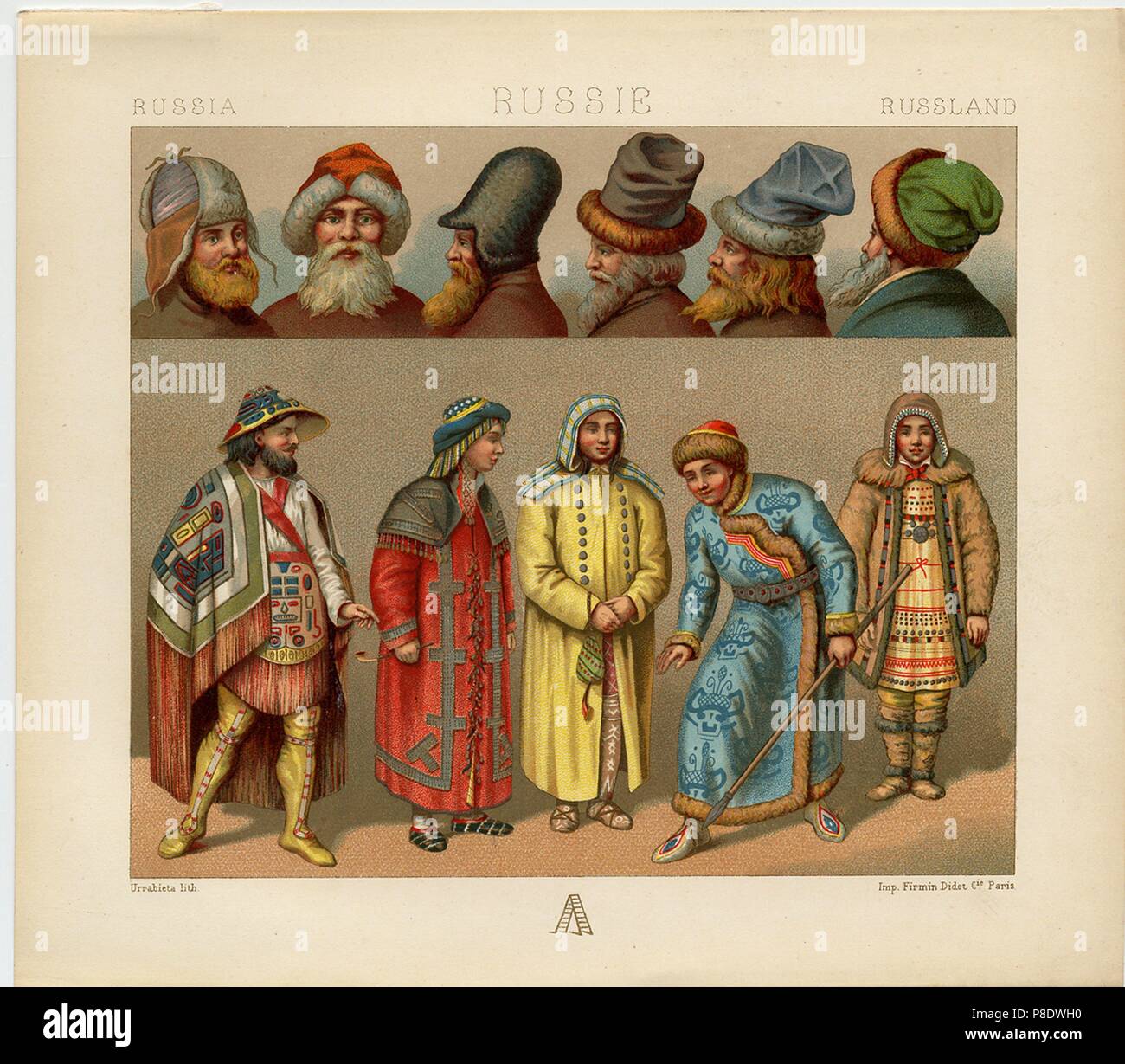 Abito russo. Museo: Collezione privata. Foto Stock