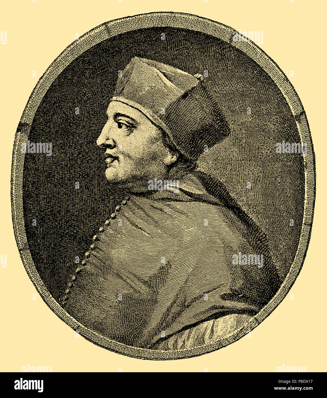 Wolsey, Thomas (1473-1530), statista inglese, arcivescovo cattolico di York e cardinale dopo la incisione di Houbraken., Arnold Houbraken (1660-1719) 1899 Foto Stock