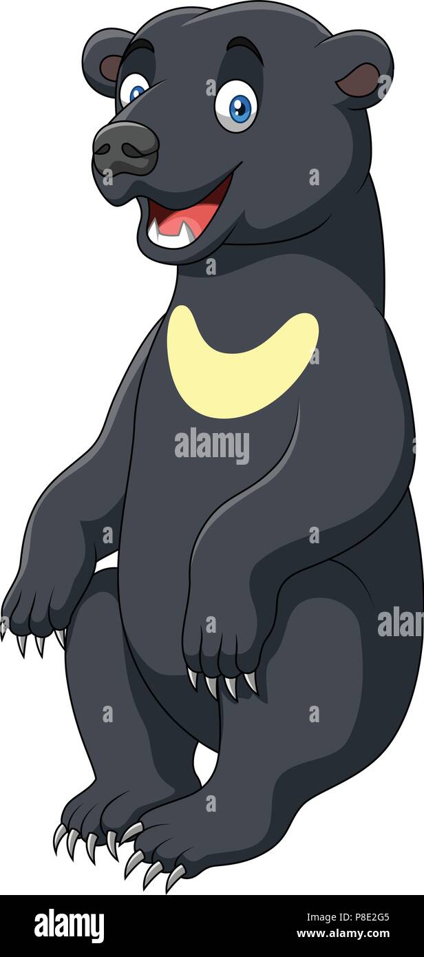 Cartoon sun bear Illustrazione Vettoriale