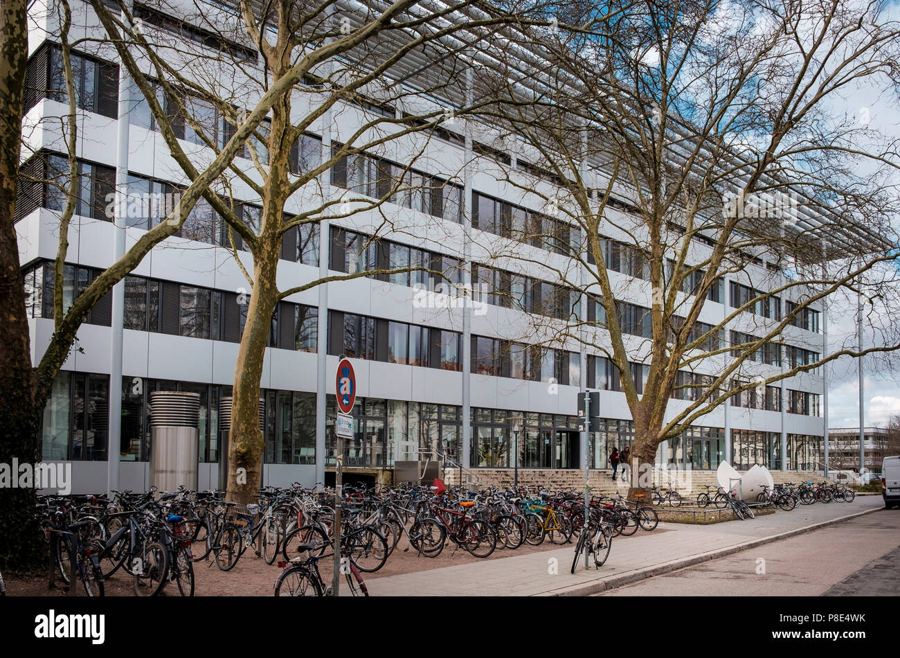 La Facoltà di Matematica edificio su Englerstrasse, Baden-Württemberg, Germania Foto Stock