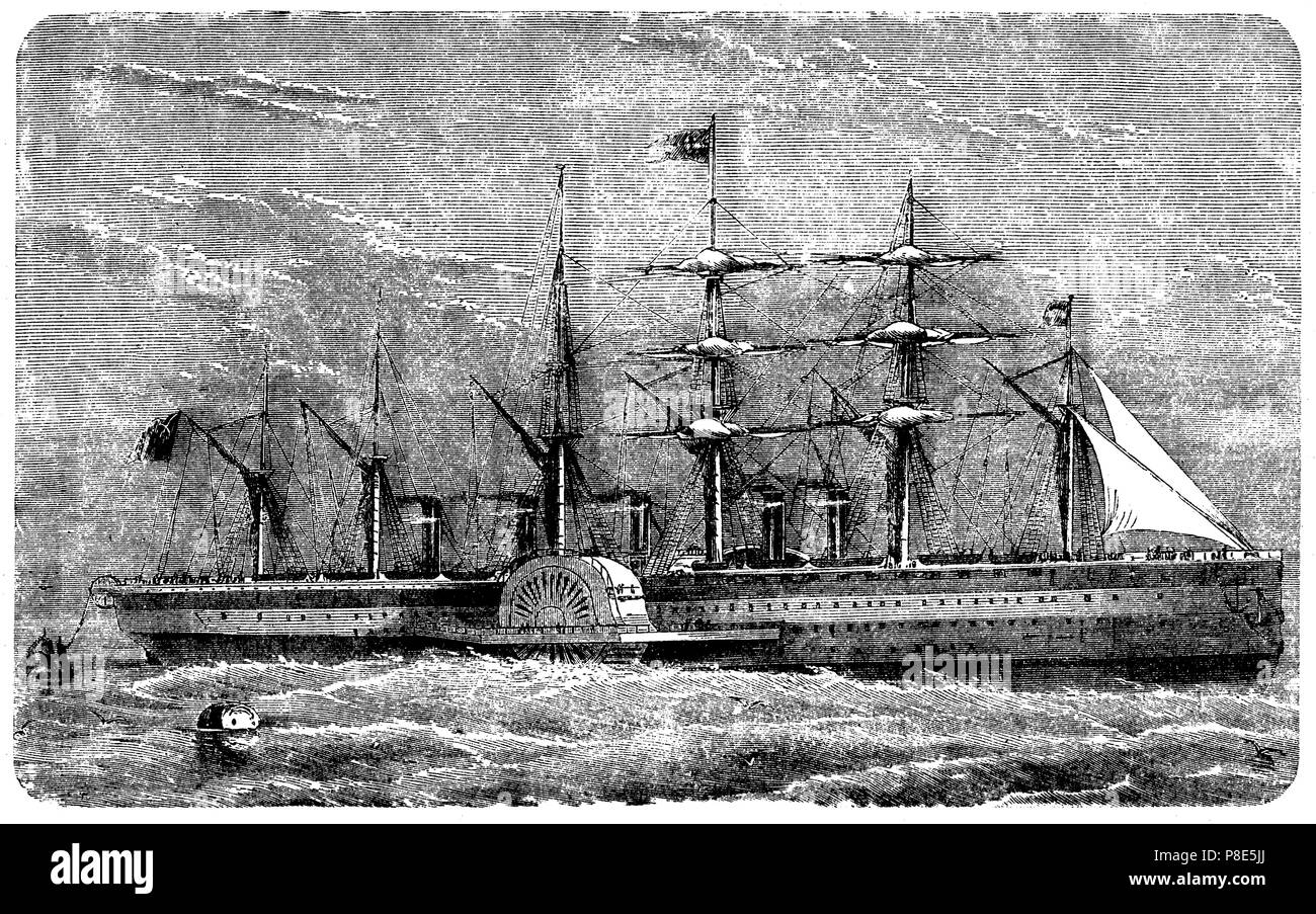 Steamboat 'Grande orientale', 1882 Foto Stock